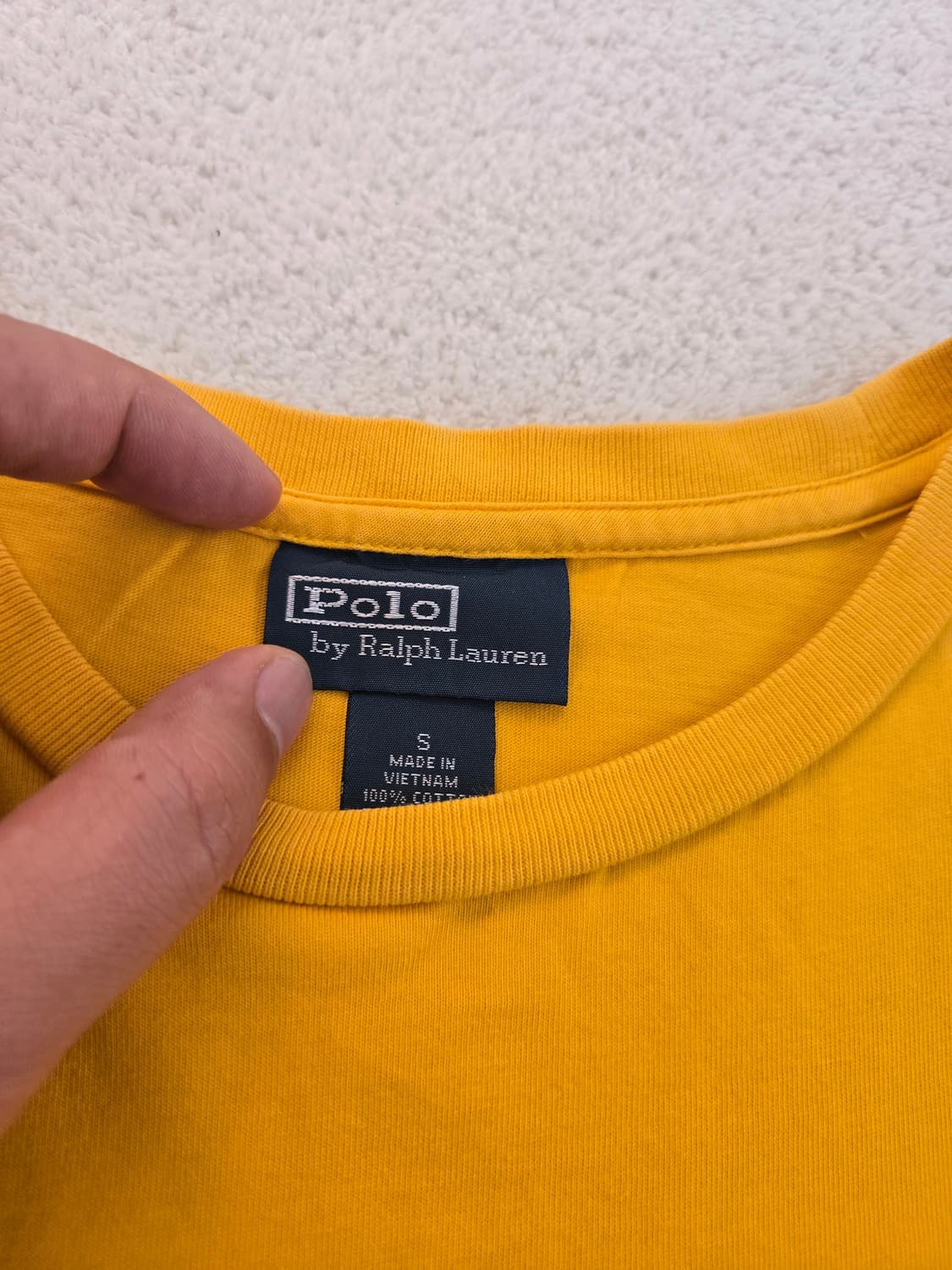 폴로 랄프로렌 포켓 반팔 티셔츠 옐로우 S 상품이미지5