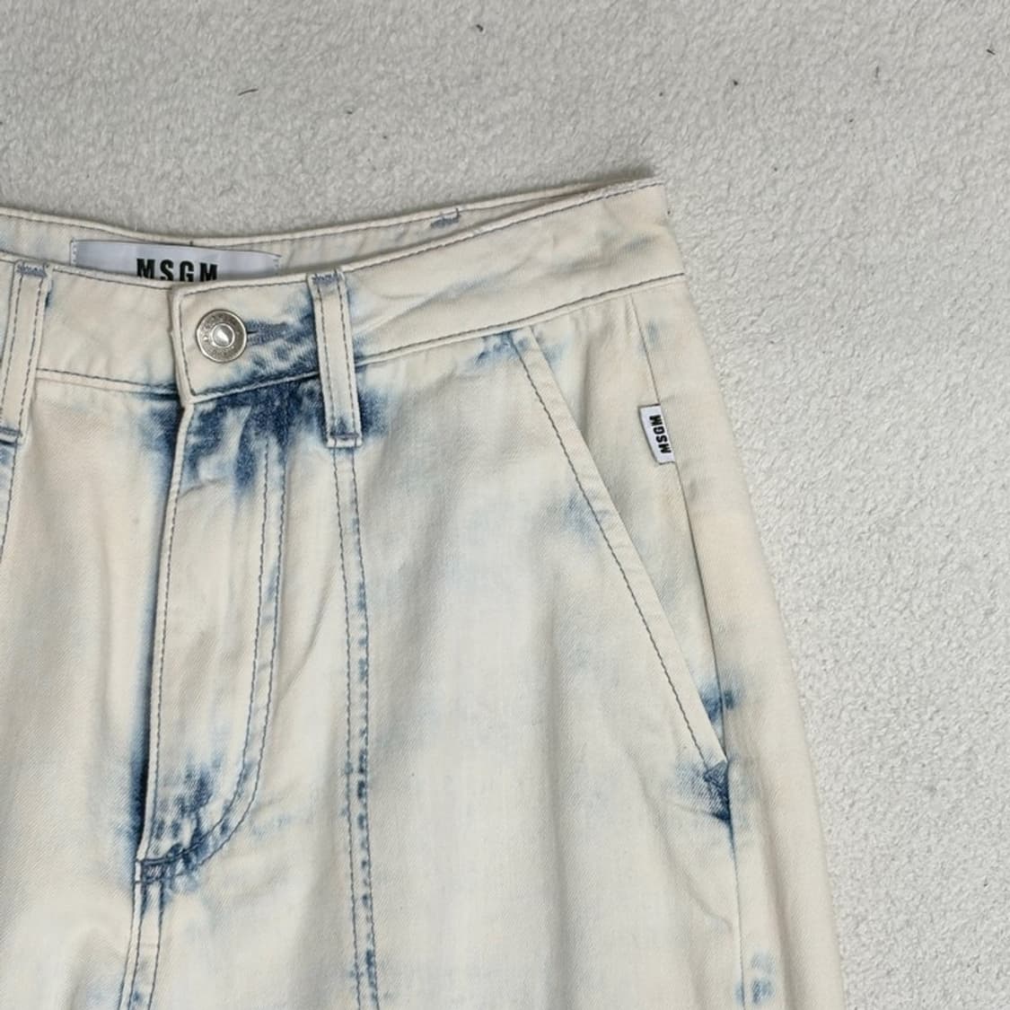 MSGM 라이트워시 데님 카고팬츠 38 상품이미지4