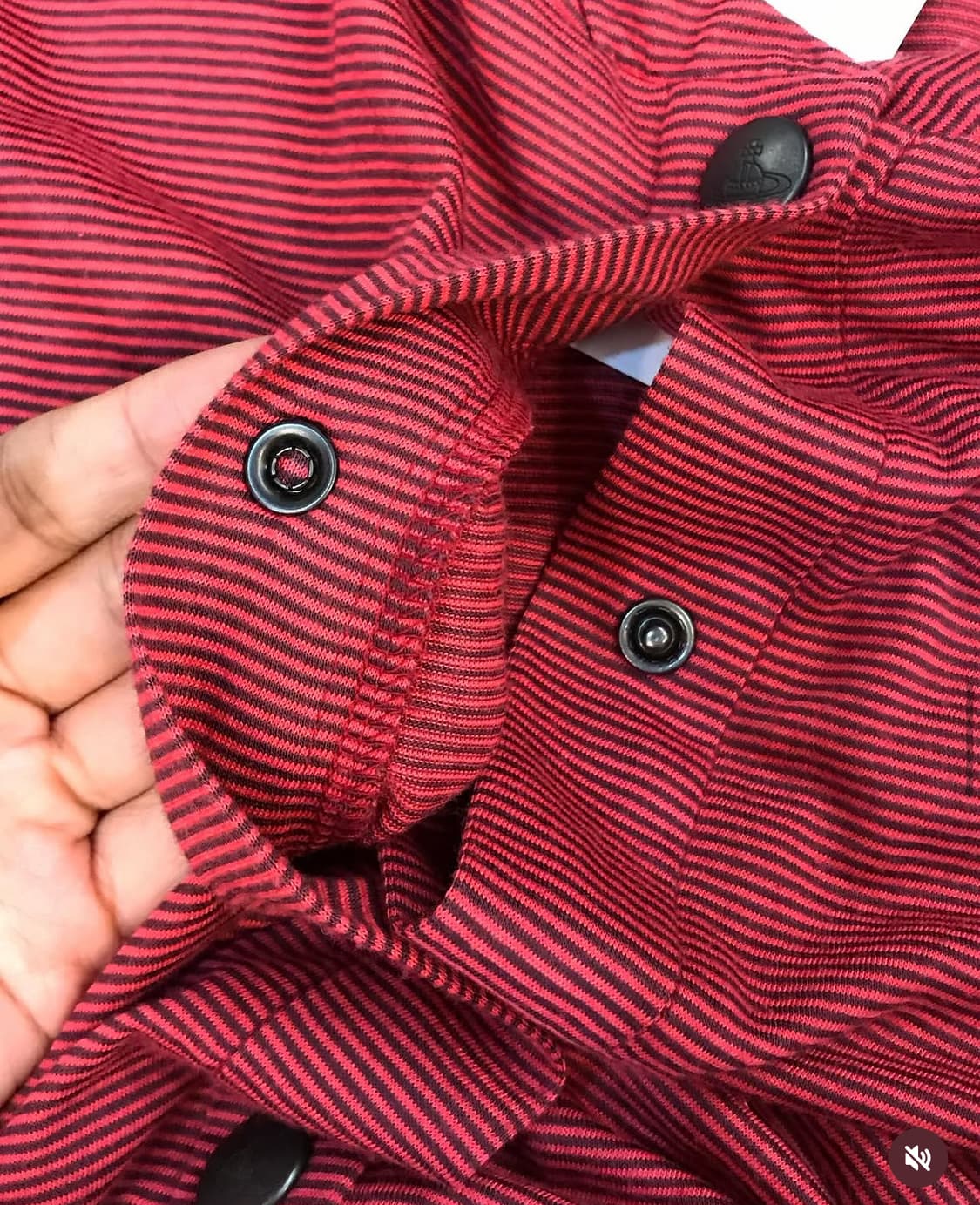 비비안웨스트우드 레드라벨 오알비 스트라이프 가디건 레드 버건디 상품이미지7
