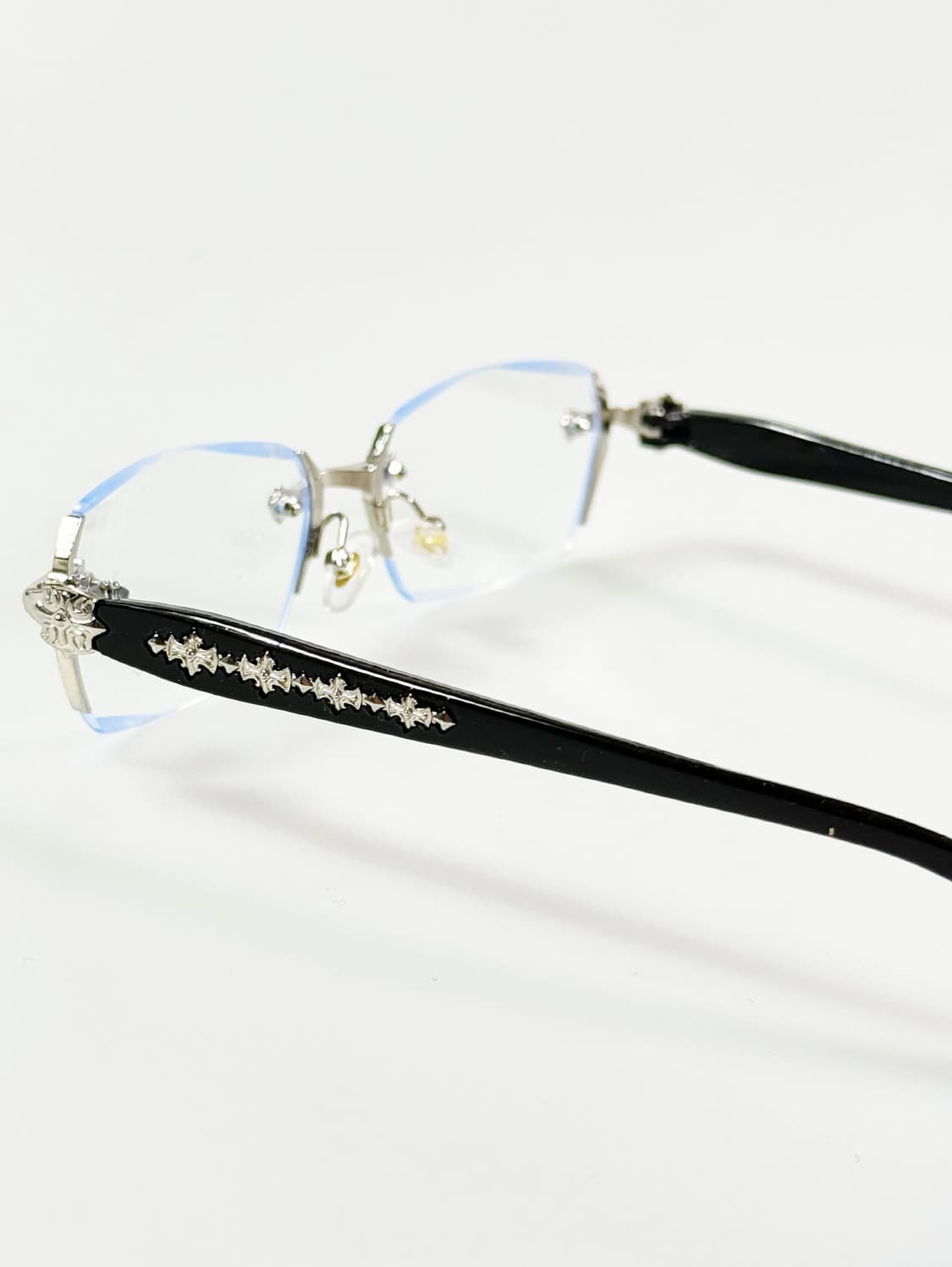 무테 슬림 스퀘어 메탈 프레임 빈티지 안경 상품이미지4