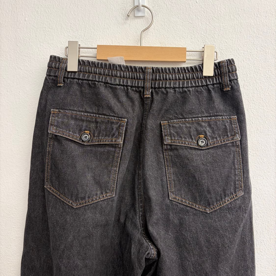 스튜디오 톰보이 블랙 데님 팬츠 67-92(S) 상품이미지4