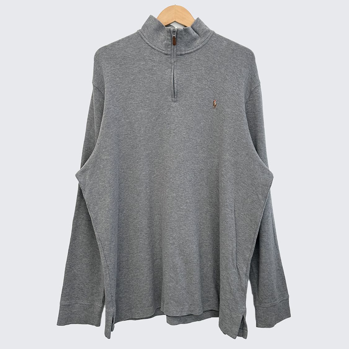 폴로 랄프로렌 코튼 멀티 포니 반집업 니트 스웨터 남성 XL 상품이미지1