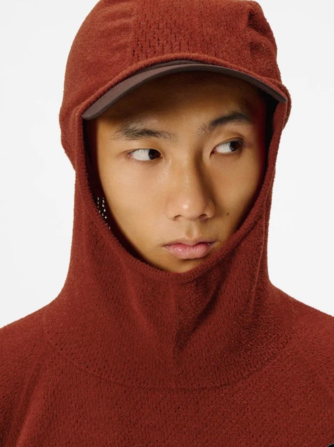 [GOLDWIN]MESH PILE HOODIE (BURNT HENNA) 상품이미지5