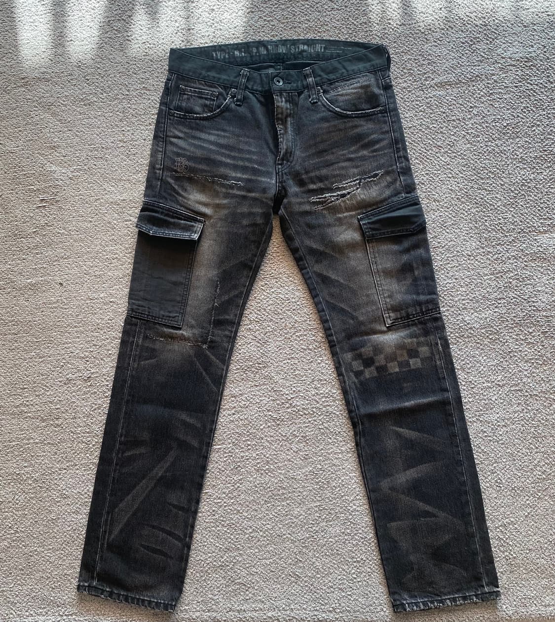 네이버후드 11aw 블랙 아이콘 체커보드 상품이미지1