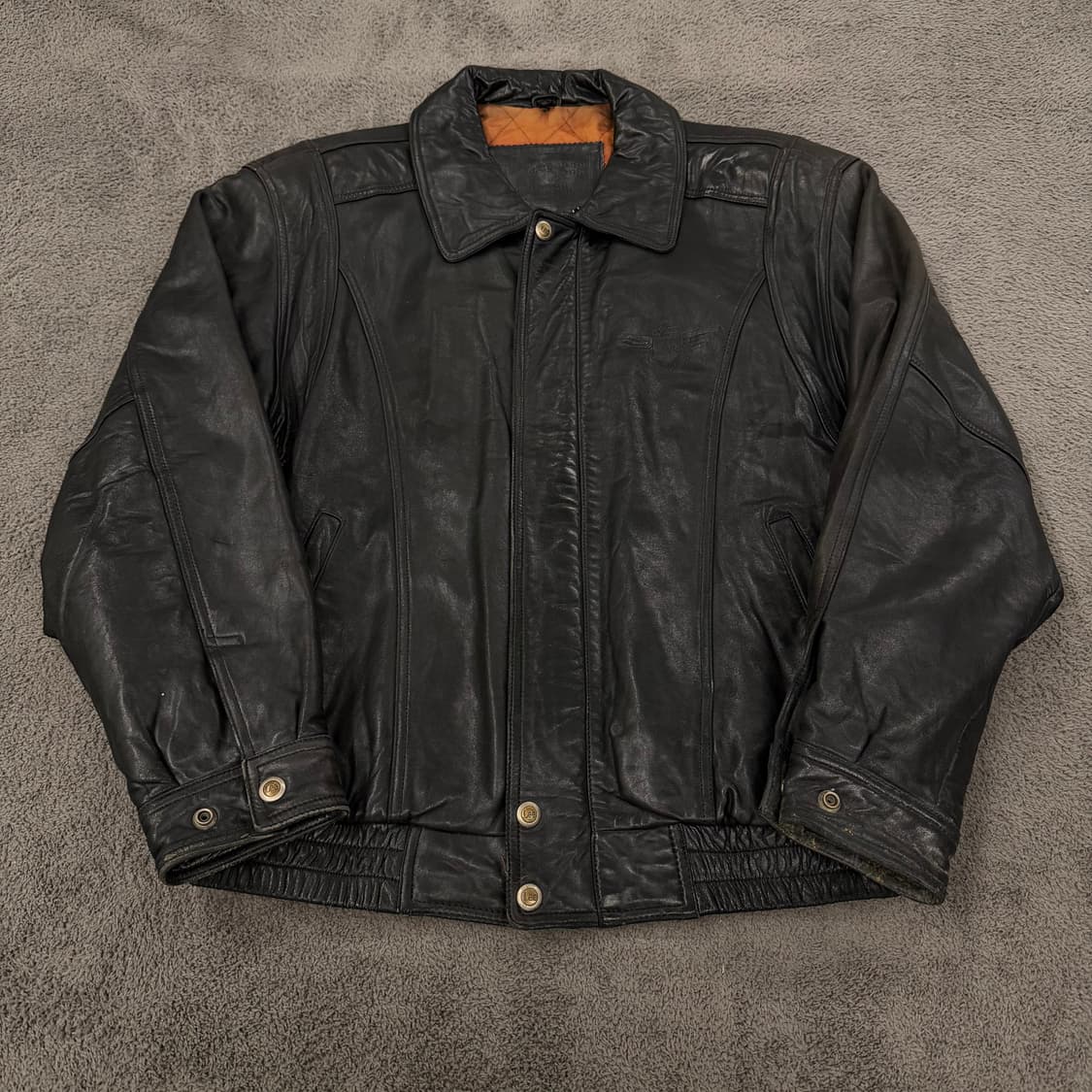 [ 정품/L ] Lee 리 쌍방울 빈티지 레더 양가죽 봄버자켓 상품이미지3