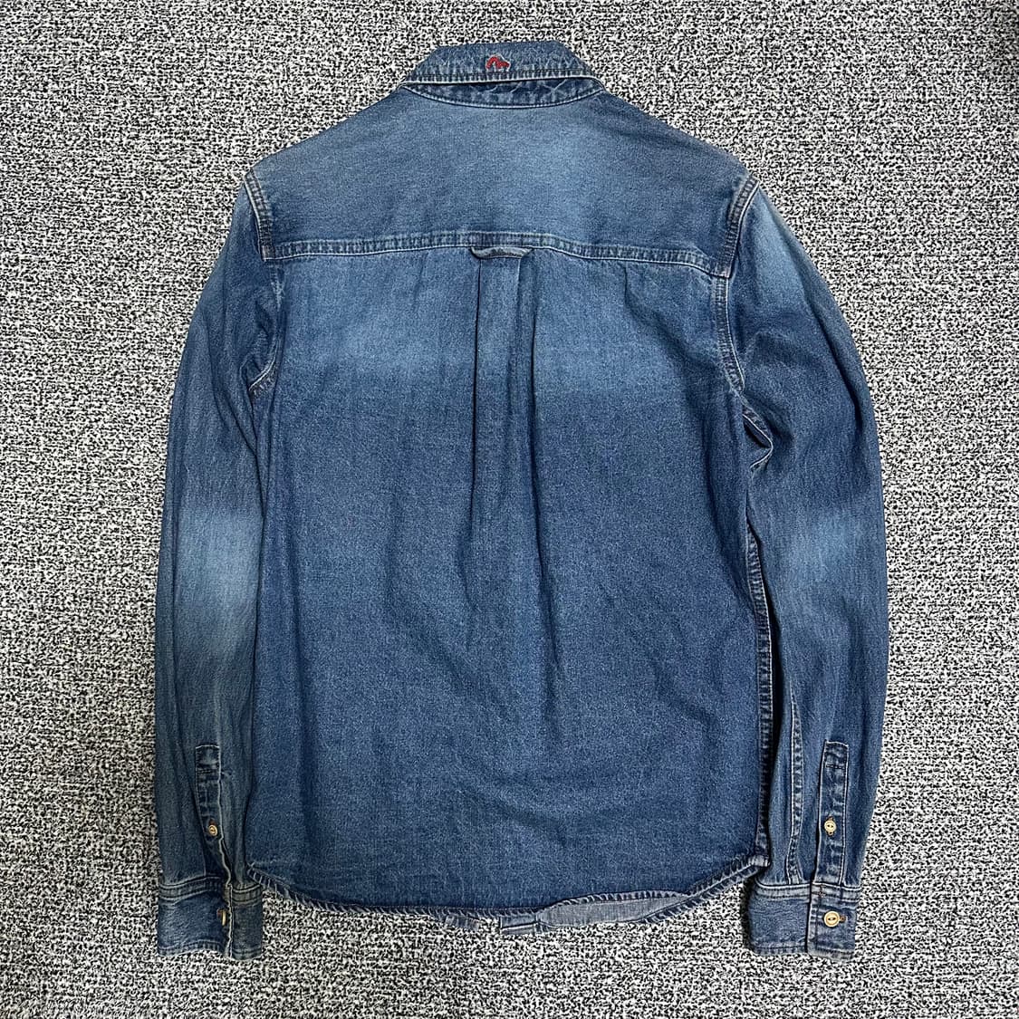 (S) 에비수 워싱 투포켓 데님셔츠 청남방 상품이미지4