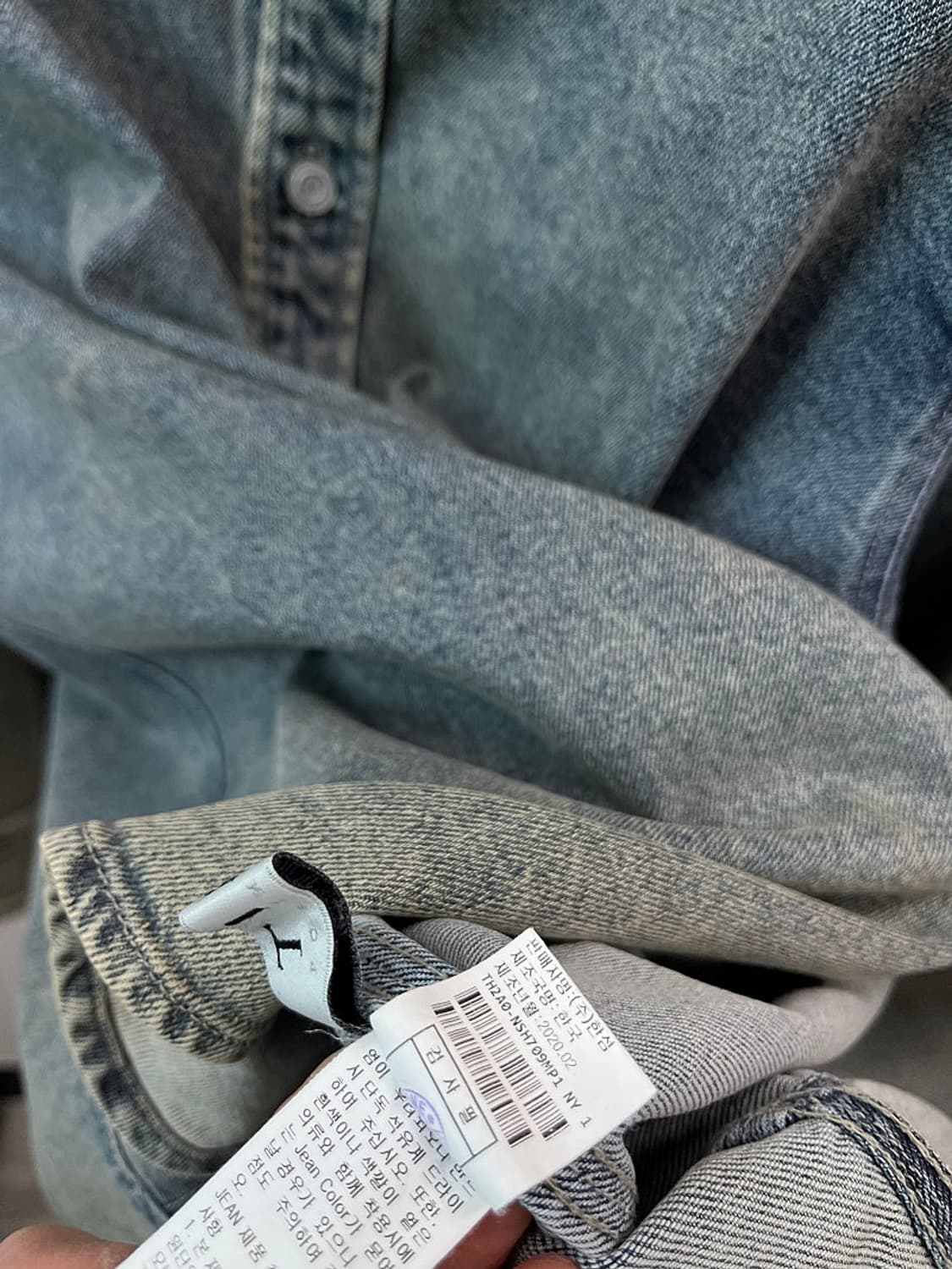 95-100) 타임 워시드 데님셔켓  상품이미지7