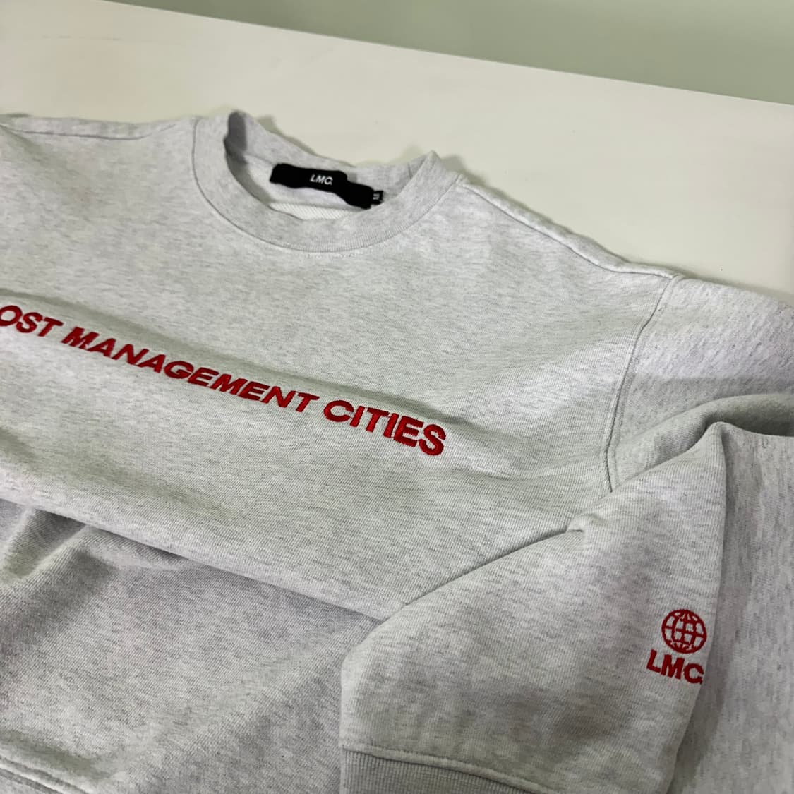 M LMC 엘앰씨 멜란지그레이 자수로고 스웻셔츠 맨투맨 상품이미지1
