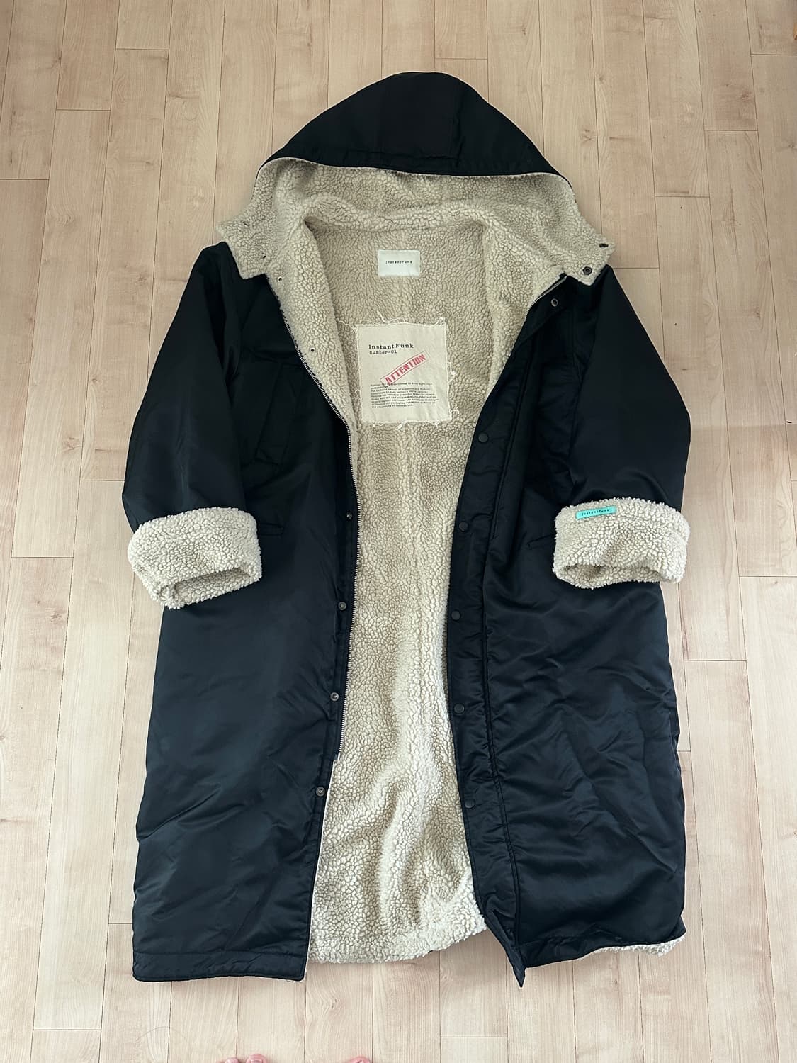 인스턴트펑크 리버시블 롱 점퍼 (xl,105) 상품이미지3