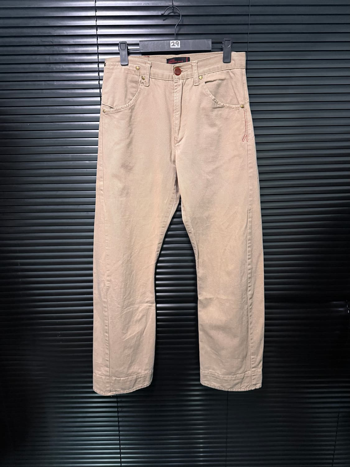 리바이스 일본 엔지니어드 진 베이지 커브드 코튼 면 29 워크 데님 팬츠 상품이미지3