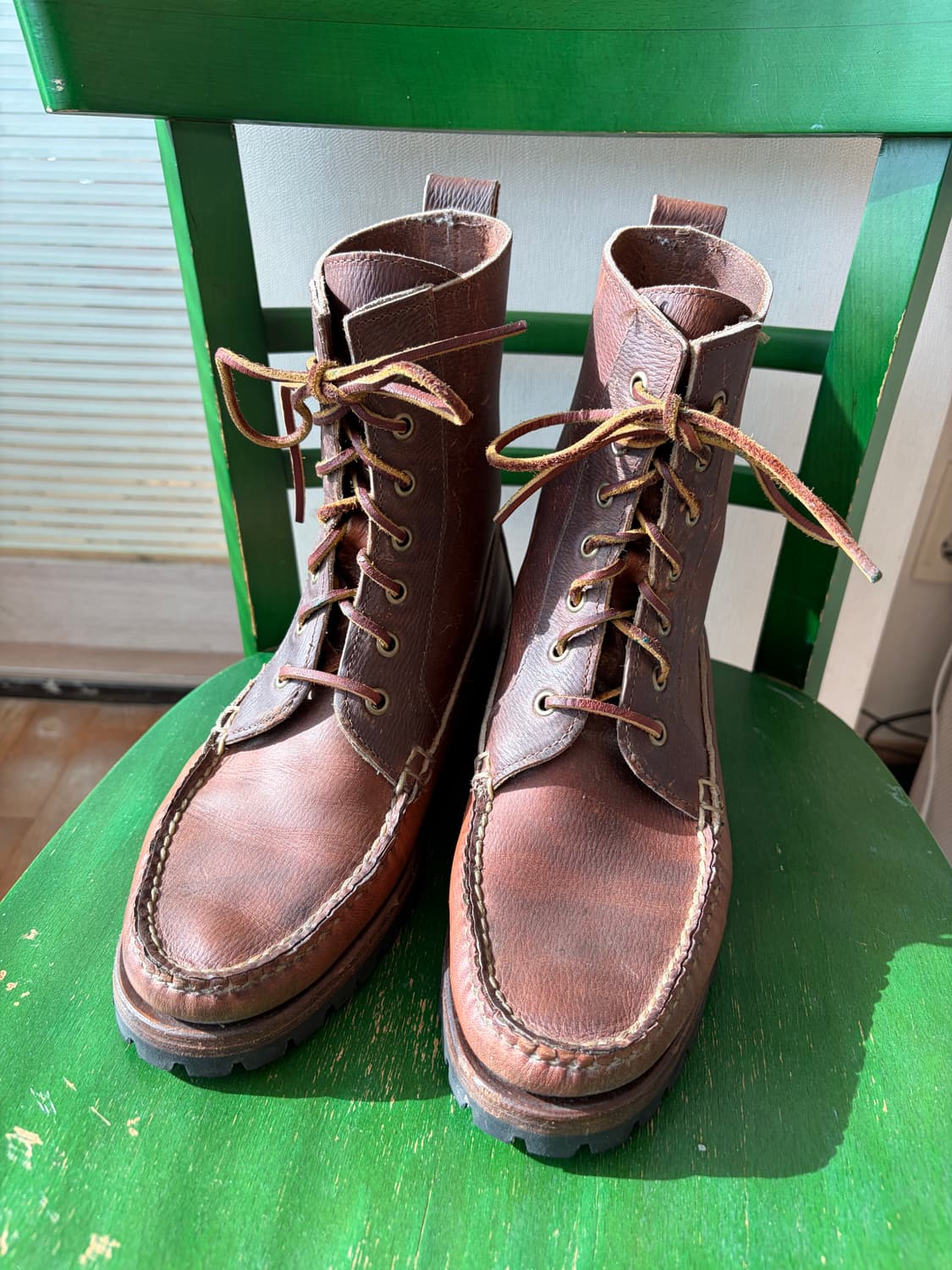 호윈사(Horween) 가죽 빈티지 미국 메이드 워크부츠 상품이미지1