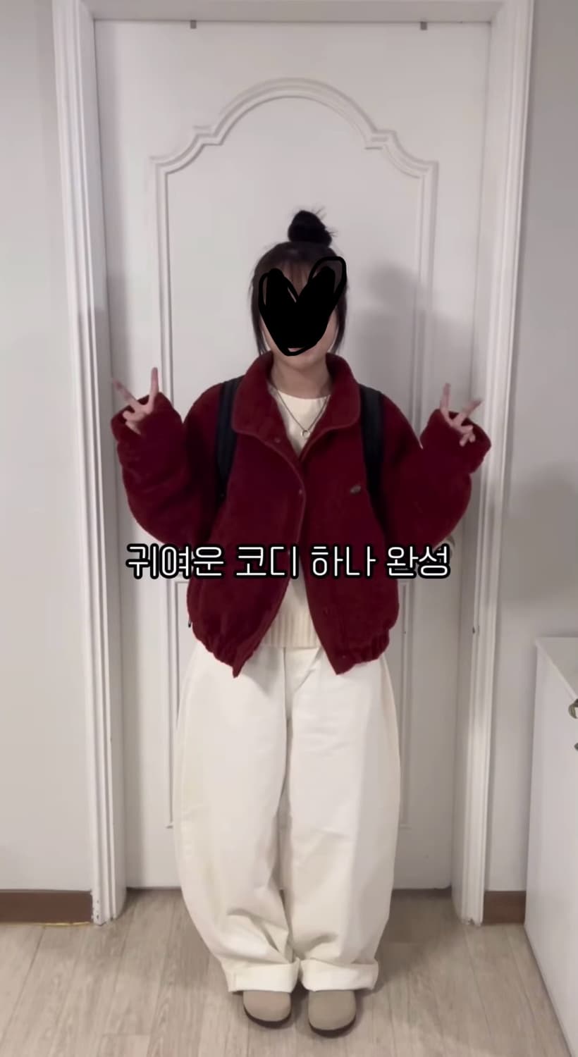 오로 양털 콤비 자켓 상품이미지1