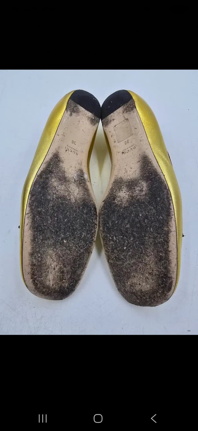 GUCCI 골드 뱀 디테일 플랫슈즈 / 36사이즈235] 상품이미지5