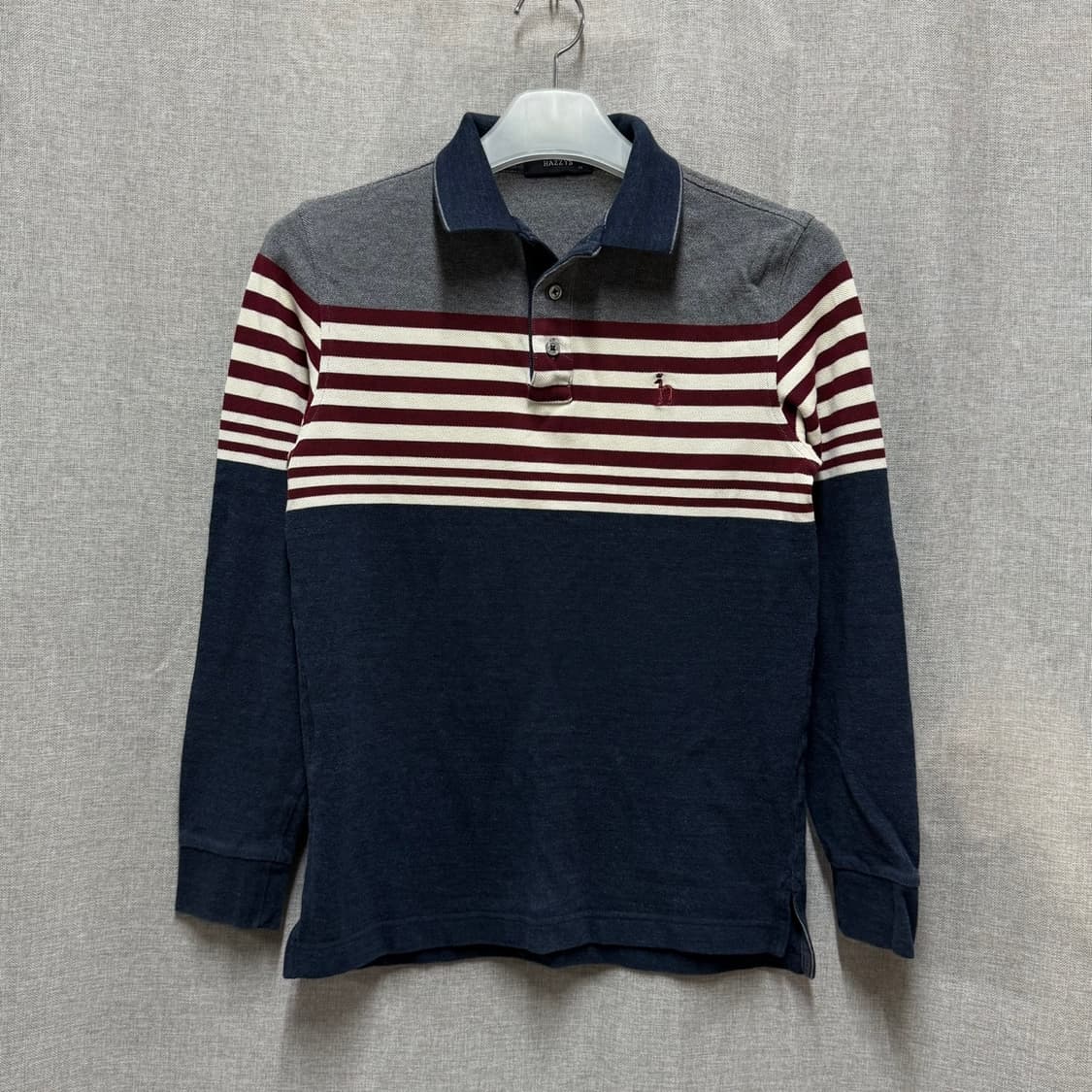 [95] 헤지스 스트라이프 코튼 면 긴팔 카라티 상품이미지1