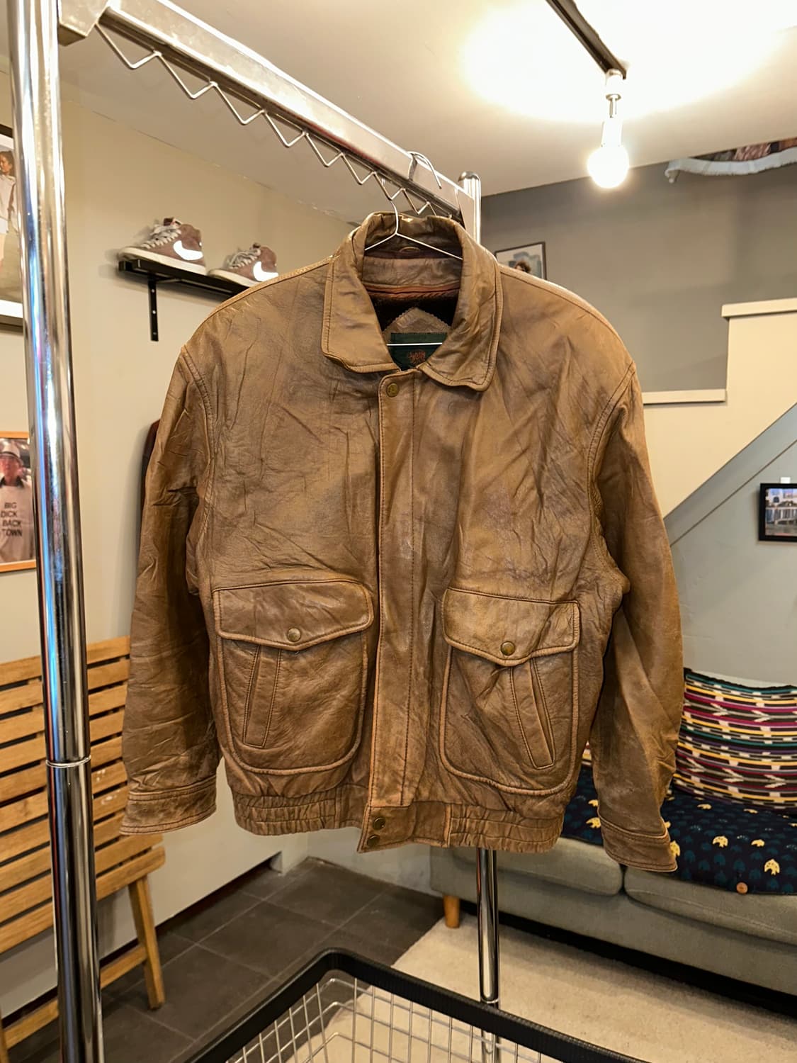 90’s Japanese shell-leather lining fur  상품이미지3