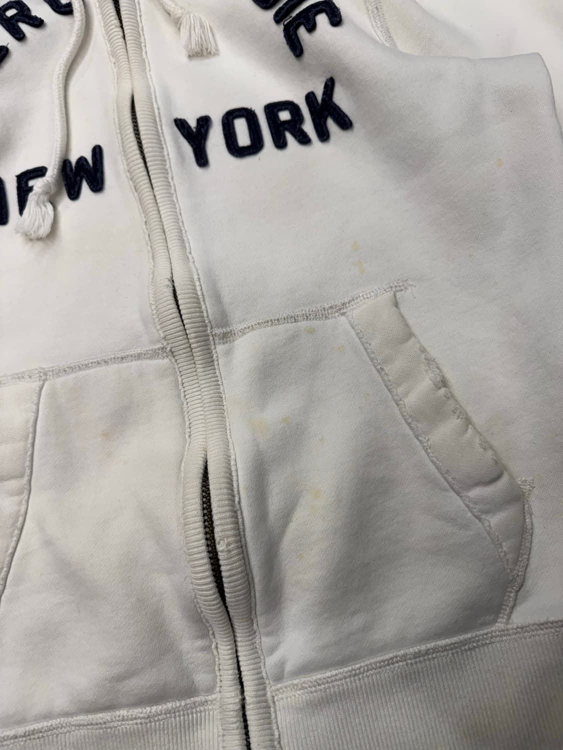 아베크롬비 빈티지 y2k 데미지 후드집업(오염) 상품이미지3