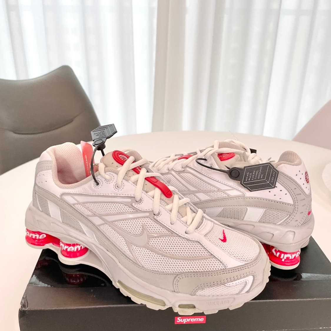 나이키 슈프림 샥스 라이트2 sp 화이트 270 새상품 상품이미지2