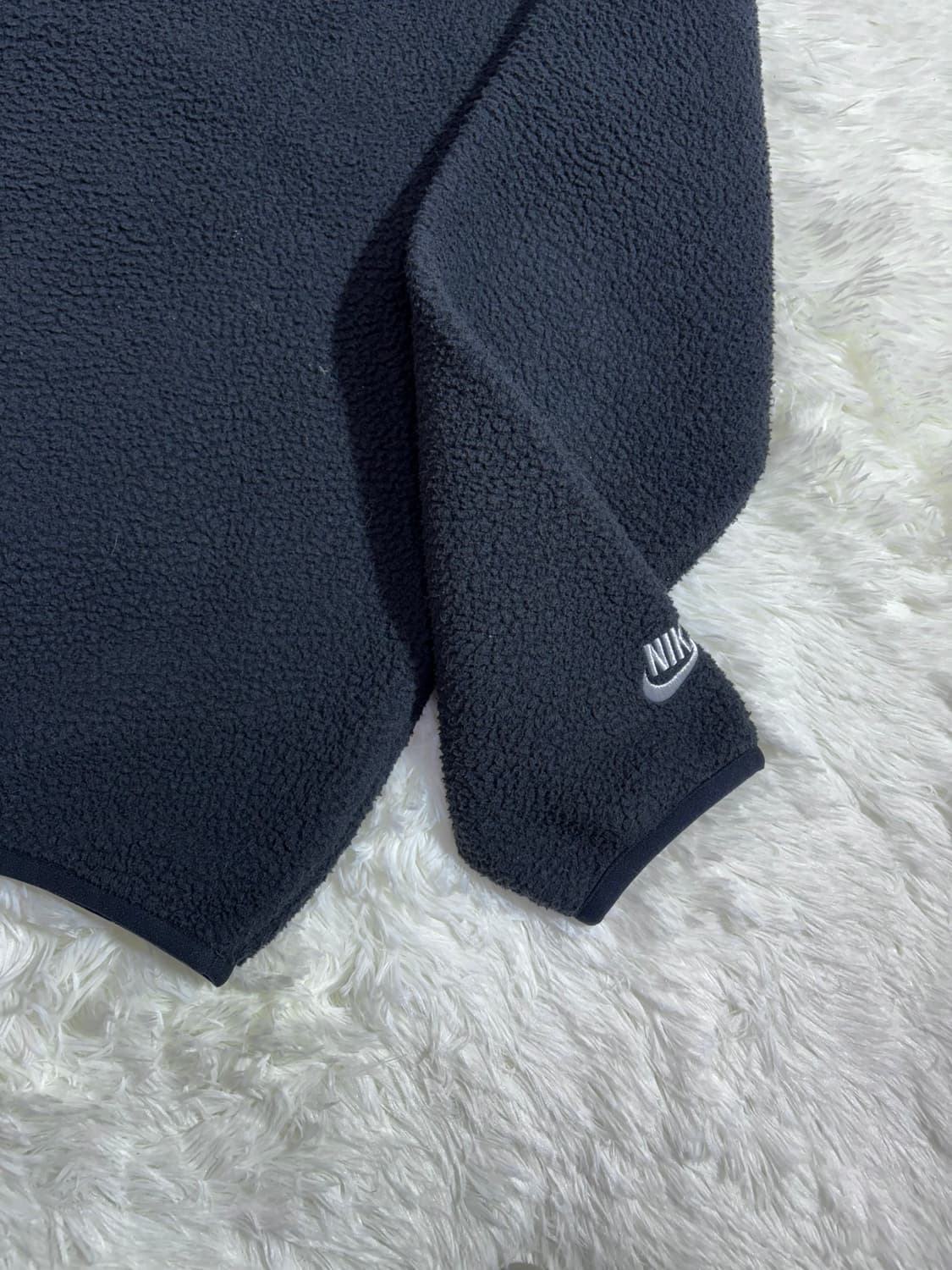 나이키 빅로고 블랙 오버핏 플리스 맨투맨  상품이미지7