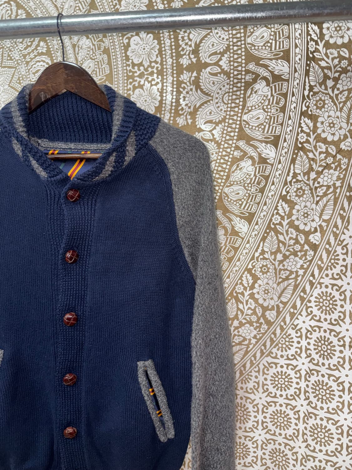 빈티지 나그랑 숄카라 니트 가디건 상품이미지4