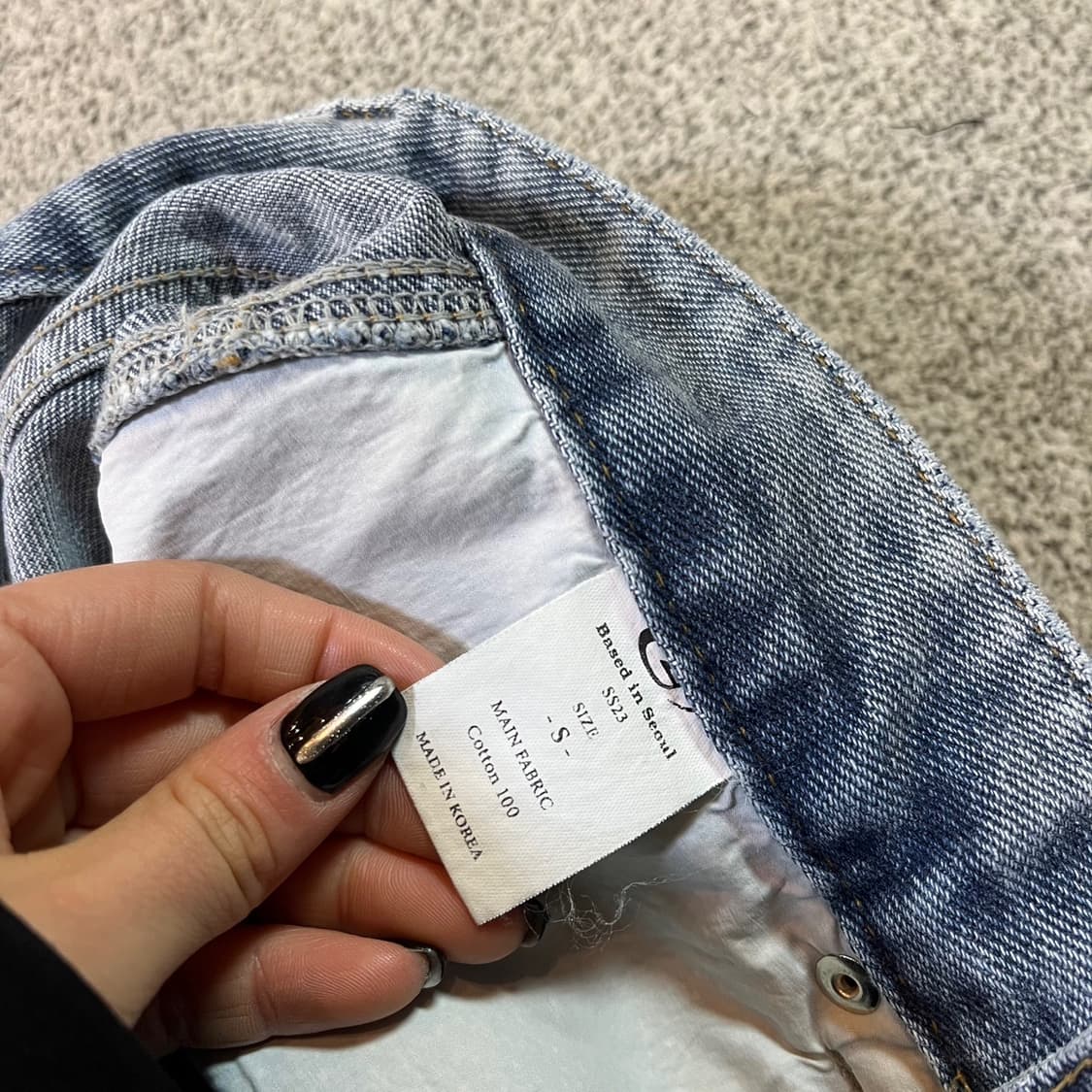 아케 데님 카고 와이드 팬츠 상품이미지6