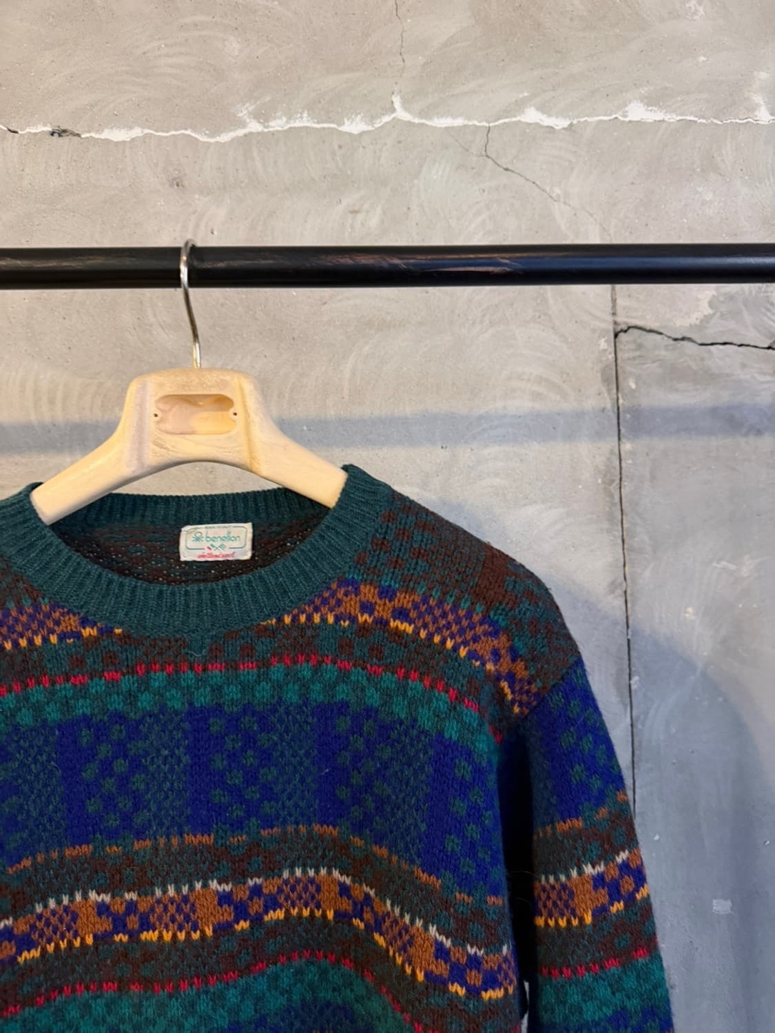 이태리 메이드 올드 베네통 램스울 니트 100 상품이미지3