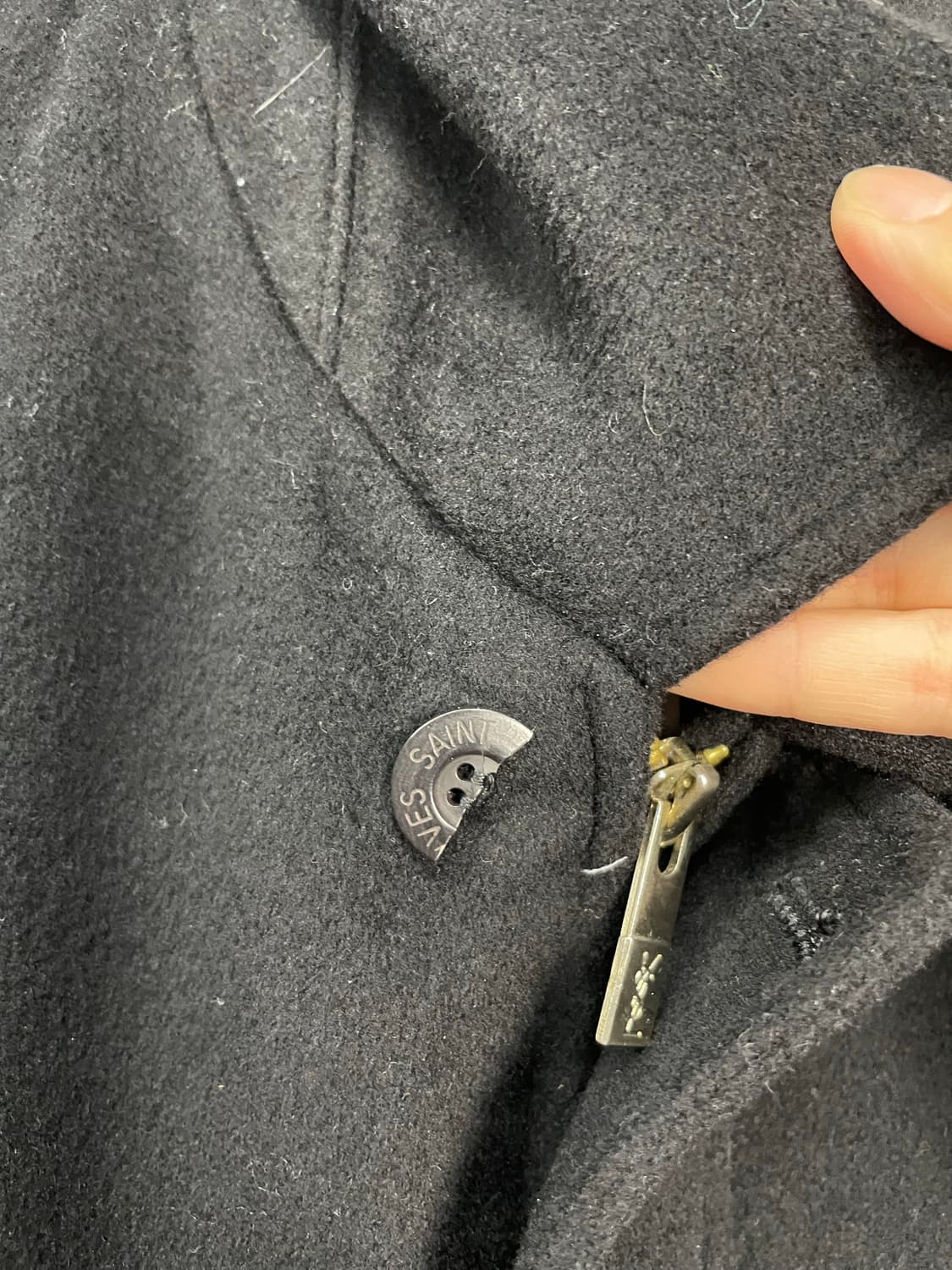 입생로랑 블랙 울 블루종 자켓 H1758 상품이미지6