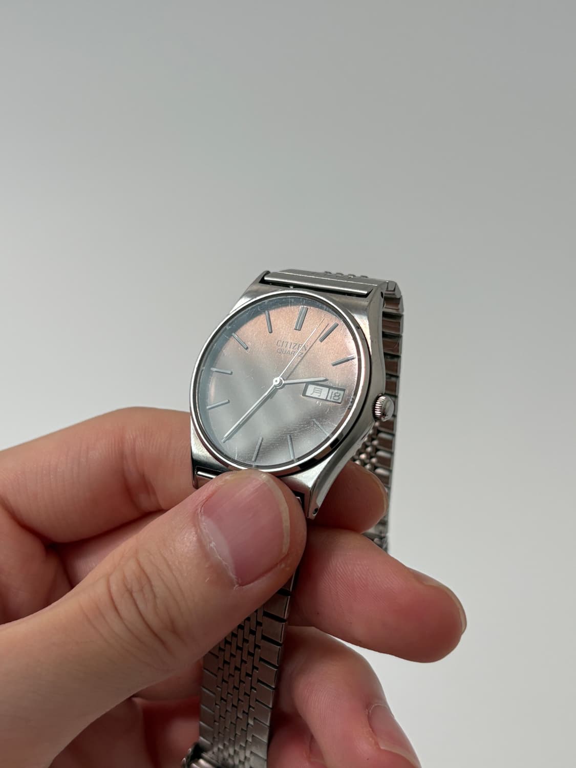 80s CQ brown dial silver quartz 상품이미지4