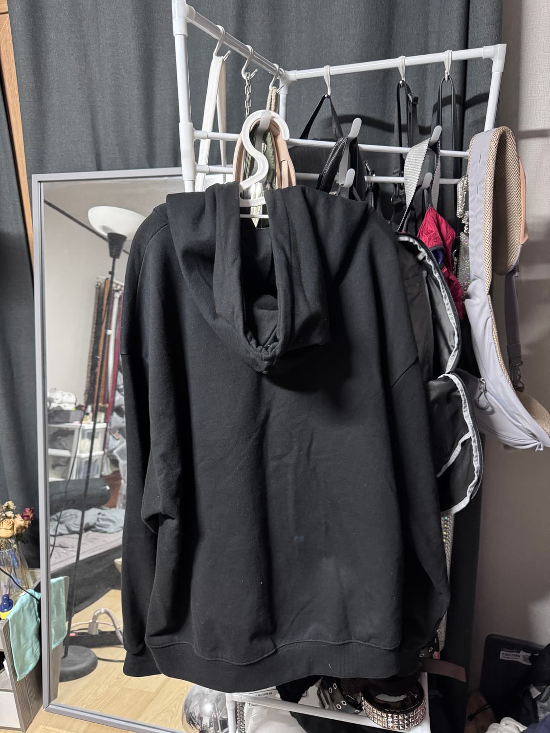 선데이오프클럽 팬텀댄서 후드 블랙 L 상품이미지2