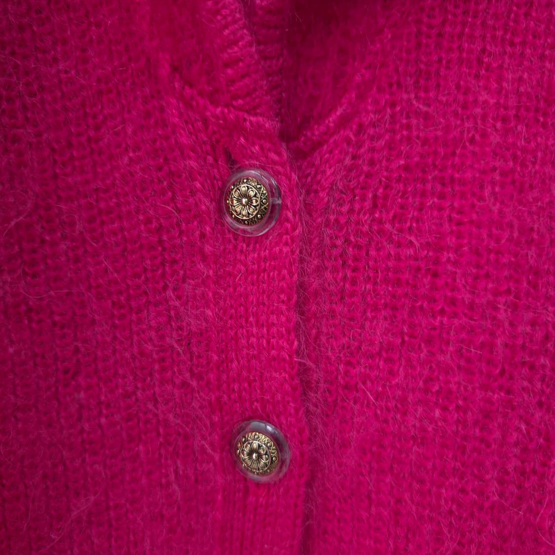 CASTEL ROMANI 핫핑크 키드모헤어 세일러카라 니트가디건 상품이미지7