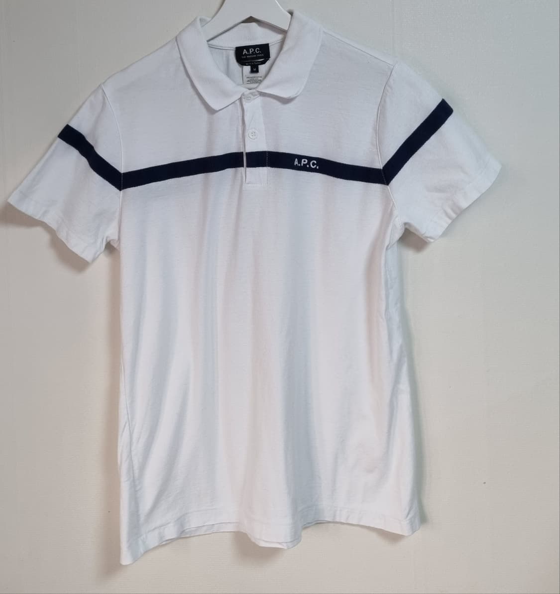 M ) A.P.C 아페세 화이트 PK 반팔티 상품이미지1