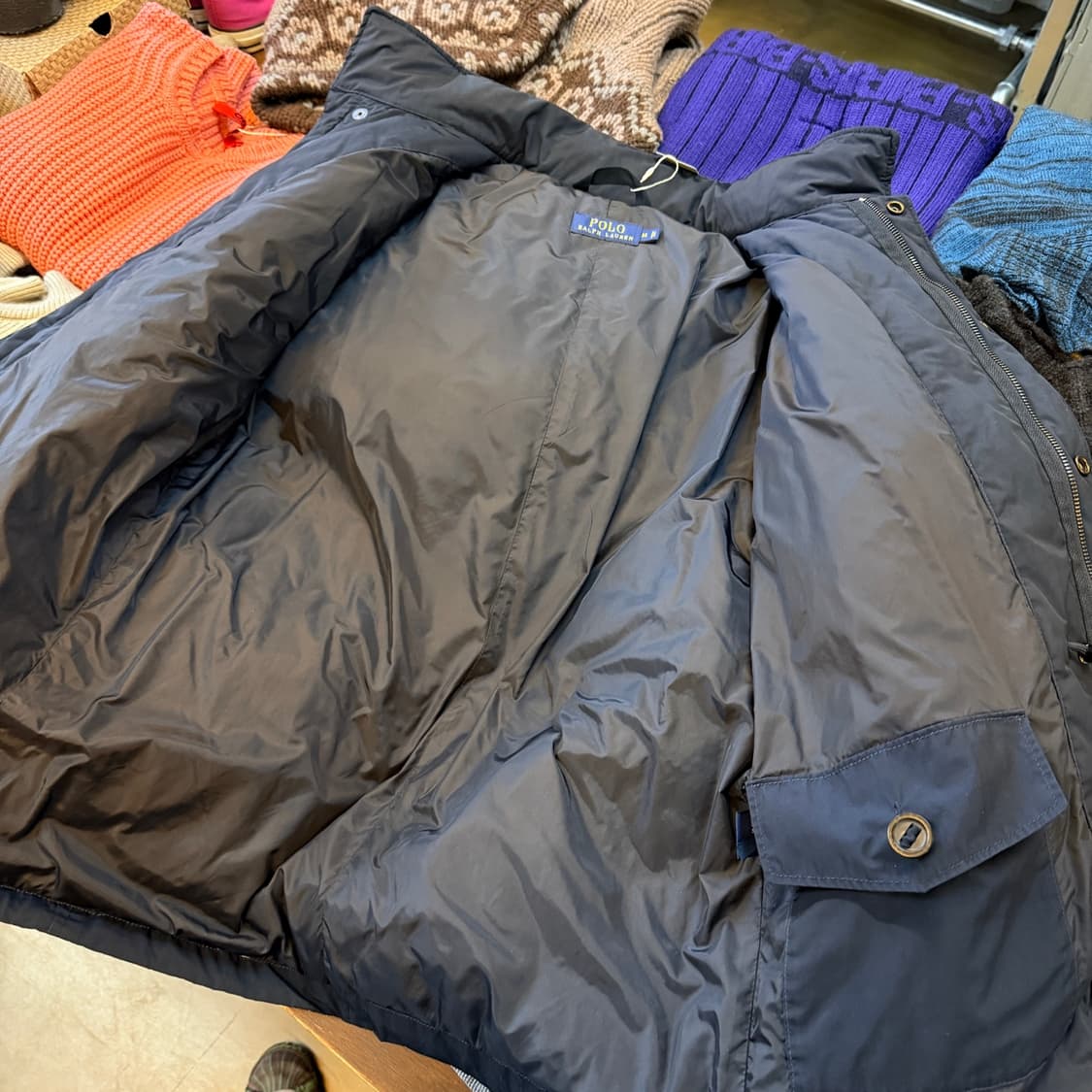 폴로 랄프로렌 M 65 필드 자켓 베이스 라이트 화이트 덕다운 충전재 상품이미지6