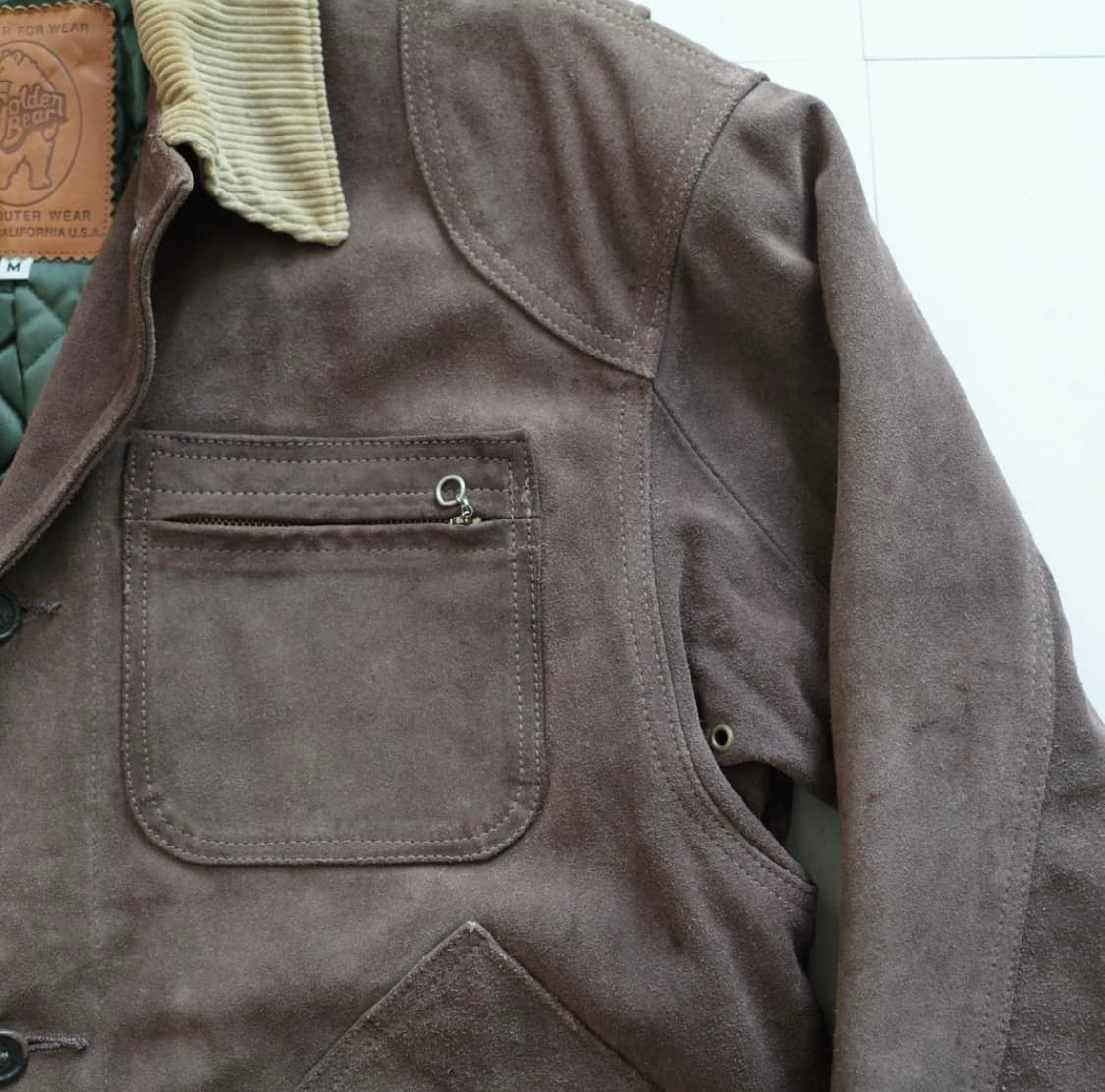 골든베어 소가죽 카우 스웨이드 카코트 L 상품이미지2