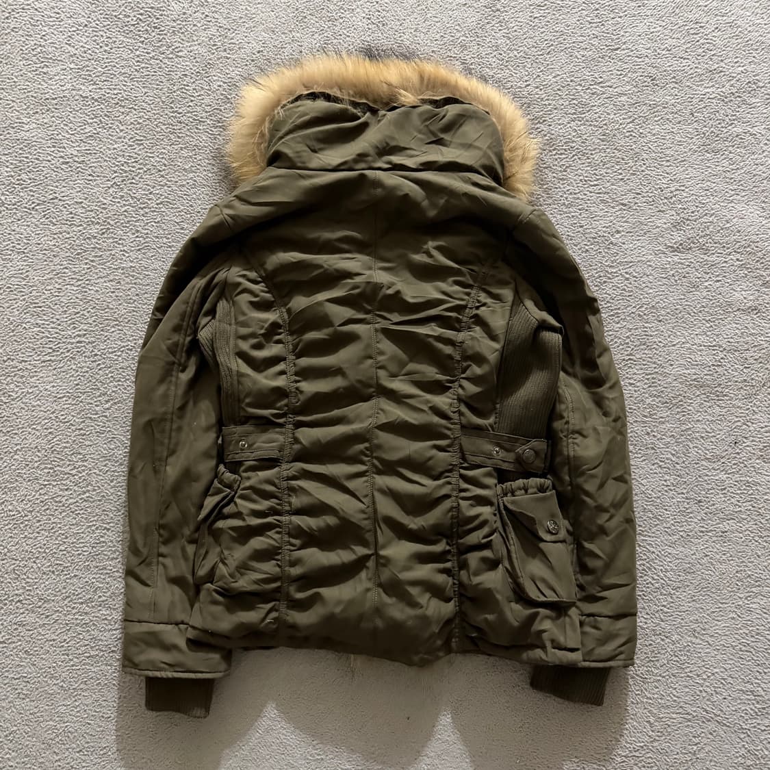 Khaki fur jacket 상품이미지5