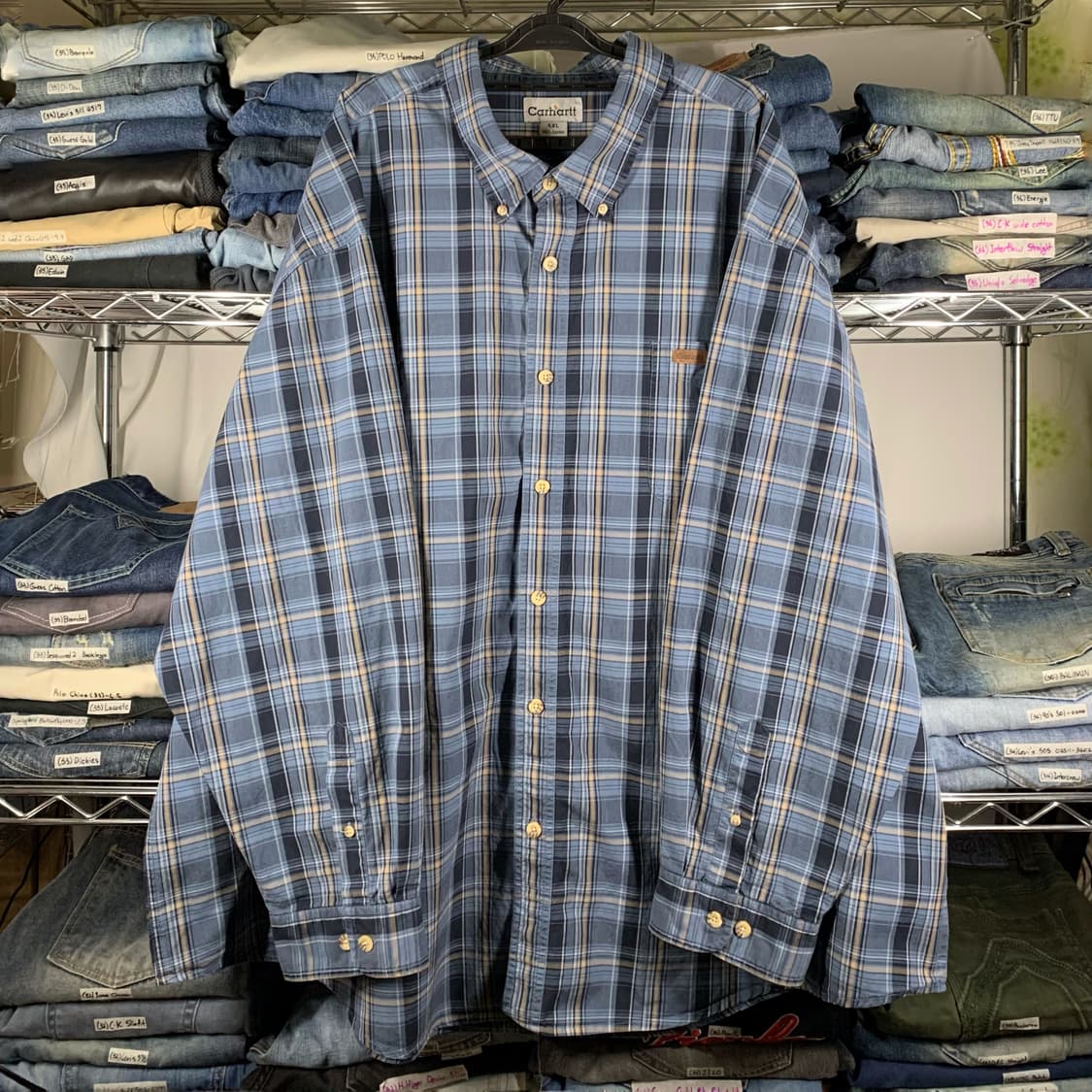 [4XL] 00's 칼하트 멀티체크 워크셔츠 상품이미지2