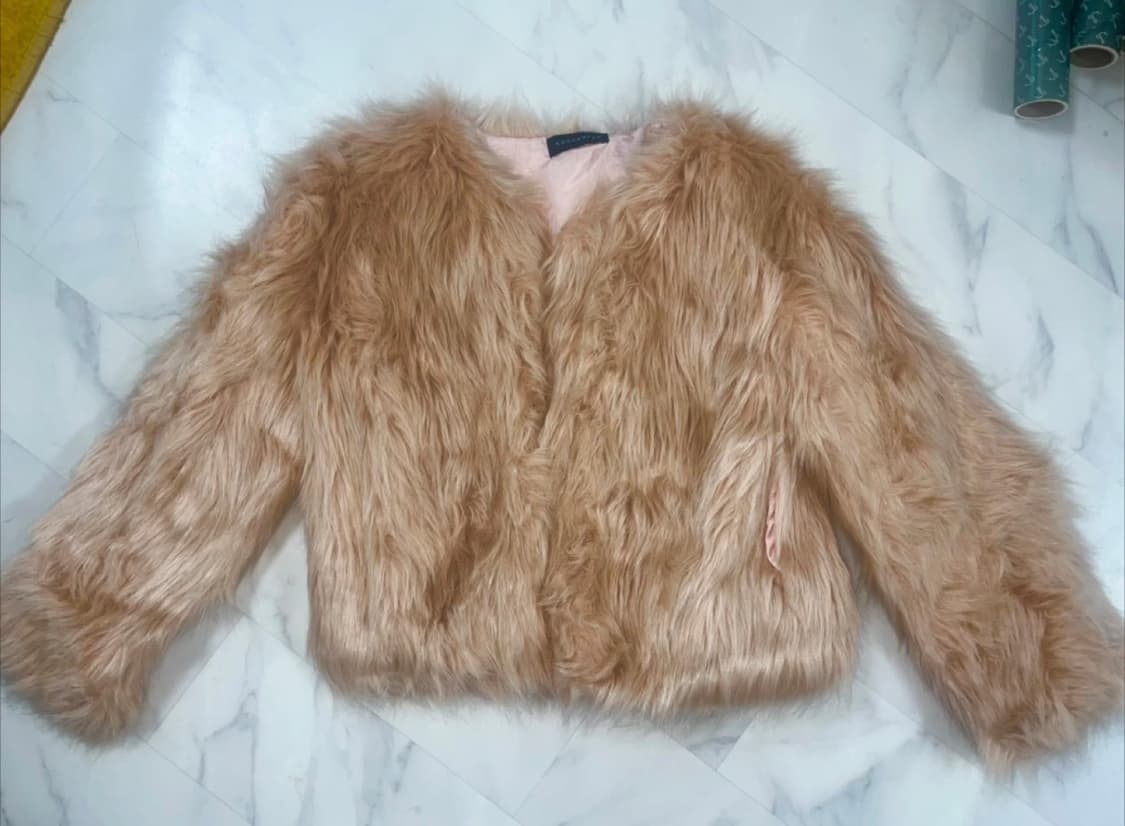 빈티지 핑크 퍼 자켓 상품이미지2