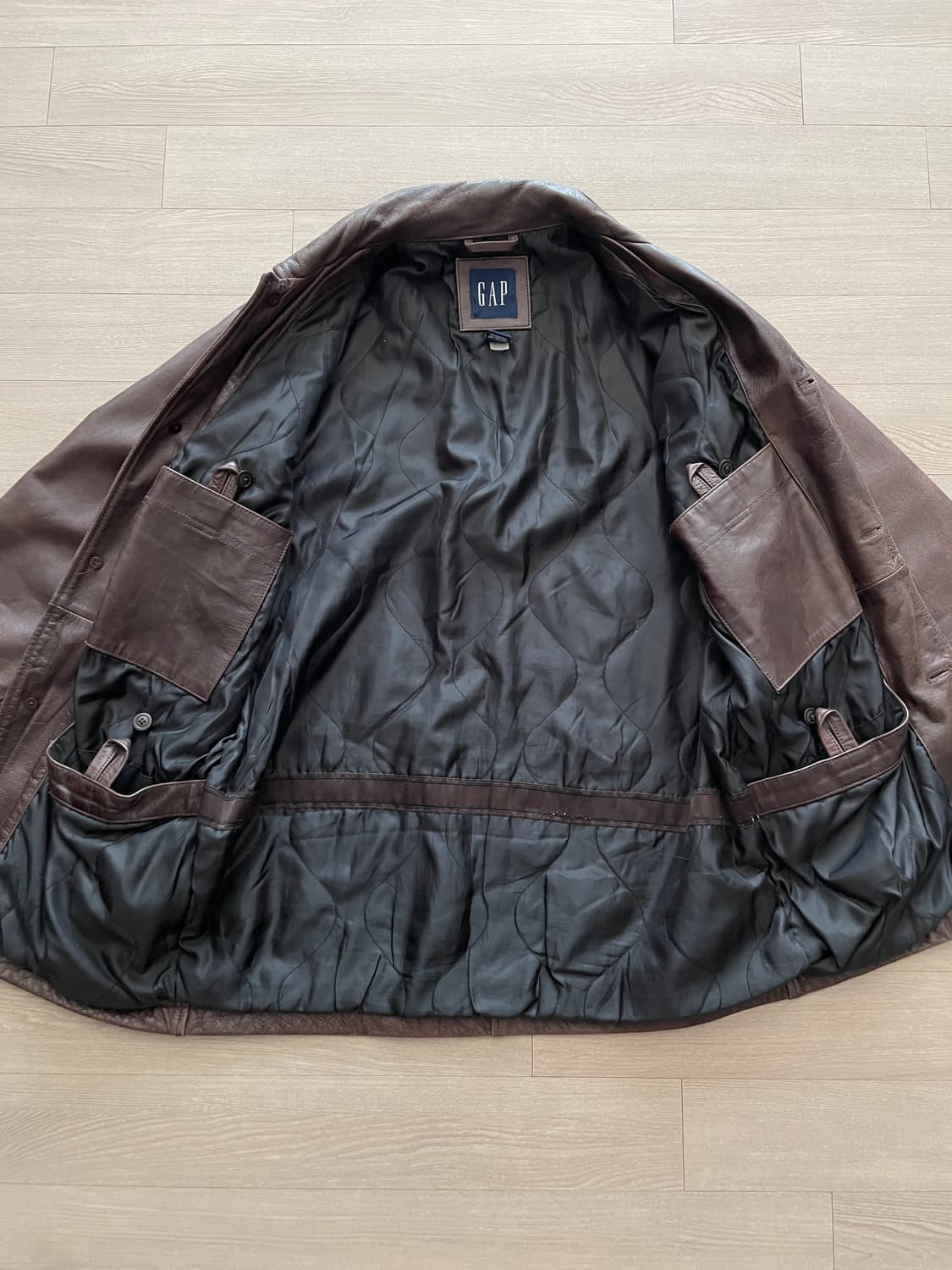 90s 올드갭 레더 카코트 브라운 gap carcoat 상품이미지6