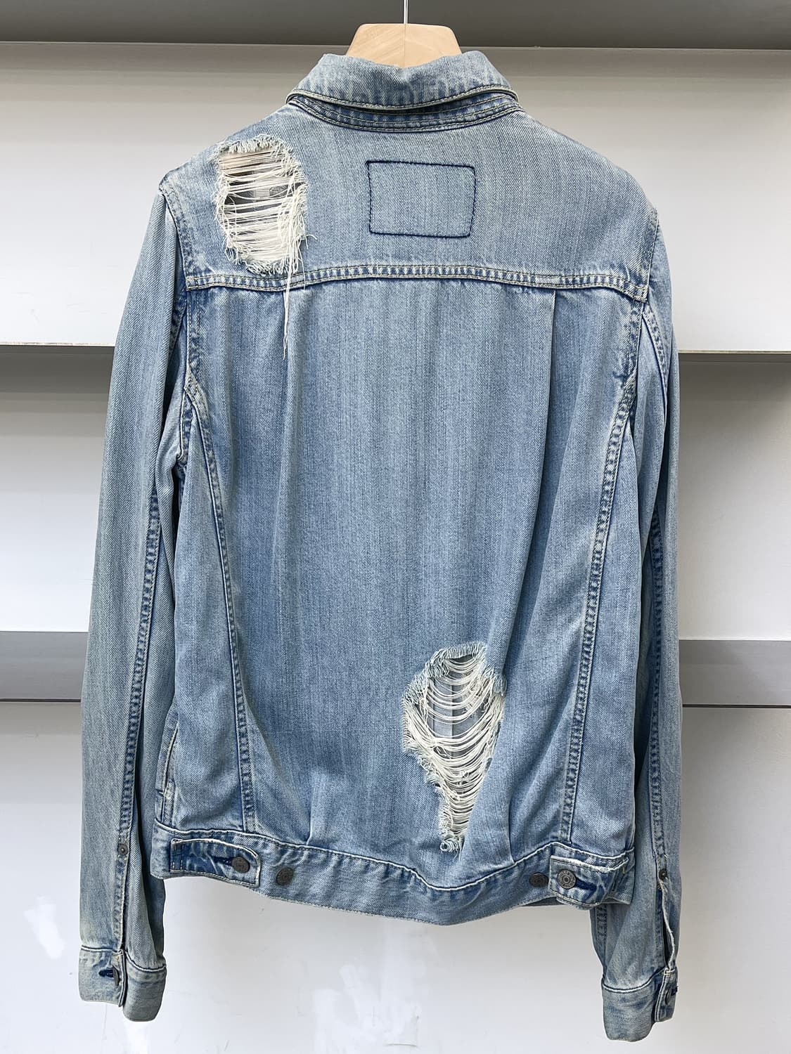 Moussy 크러쉬 데미지 데님 자켓 상품이미지5