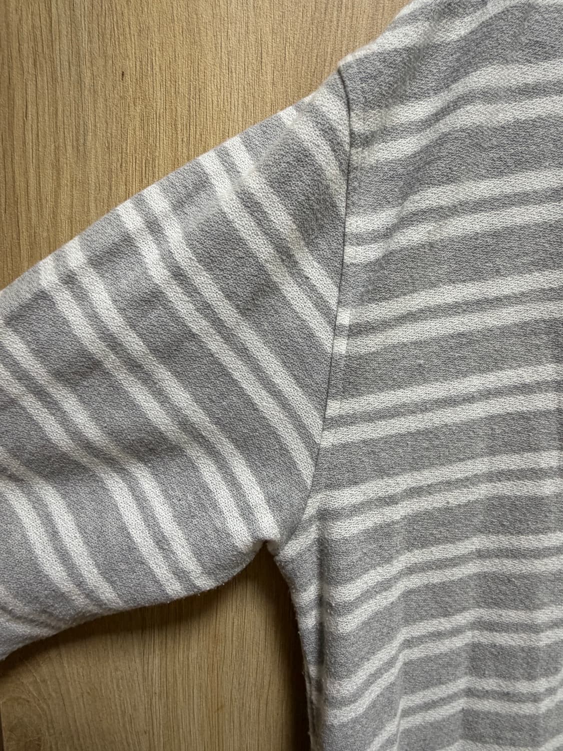 모리걸 스트라이프 반팔 후드집업 스즈코 하구미 상품이미지3