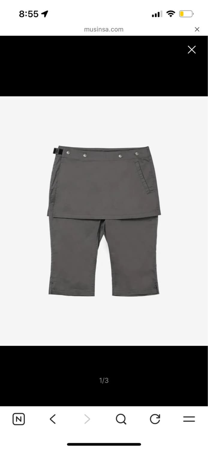 웰빙익스프레스 Layered Capri Pants Grey 상품이미지1
