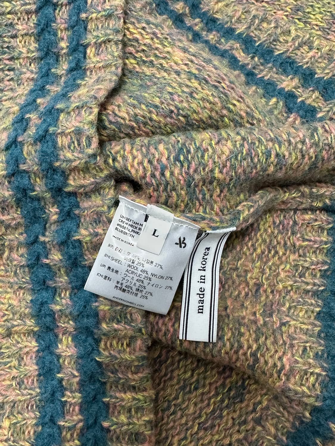 앤더슨벨 탐 멜란지 크루넥 니트 스웨터 상품이미지8