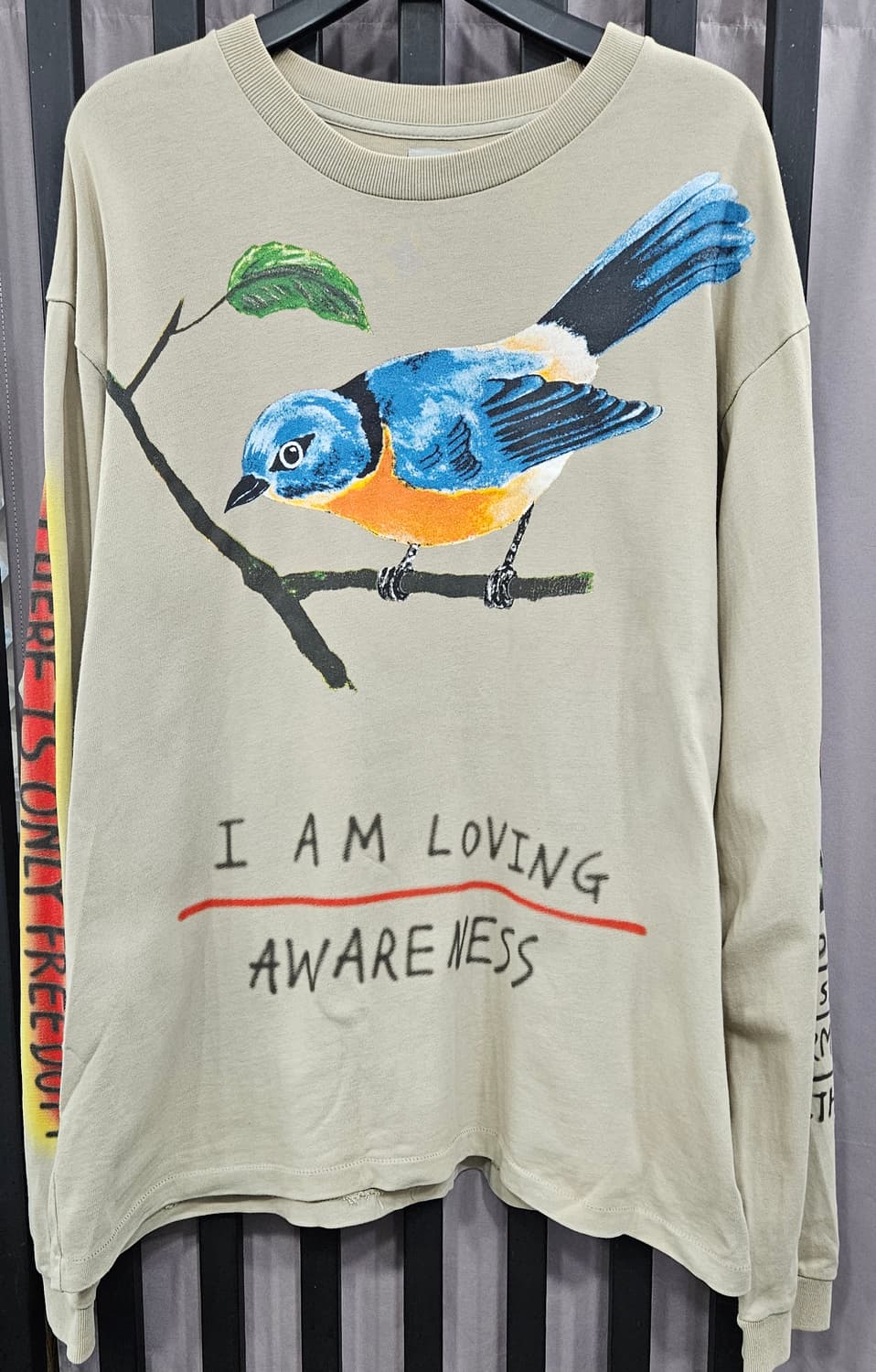 (희귀매물)이지 X 웨스 랭 버드 스켈레톤 롱 슬리브 XL 상품이미지1