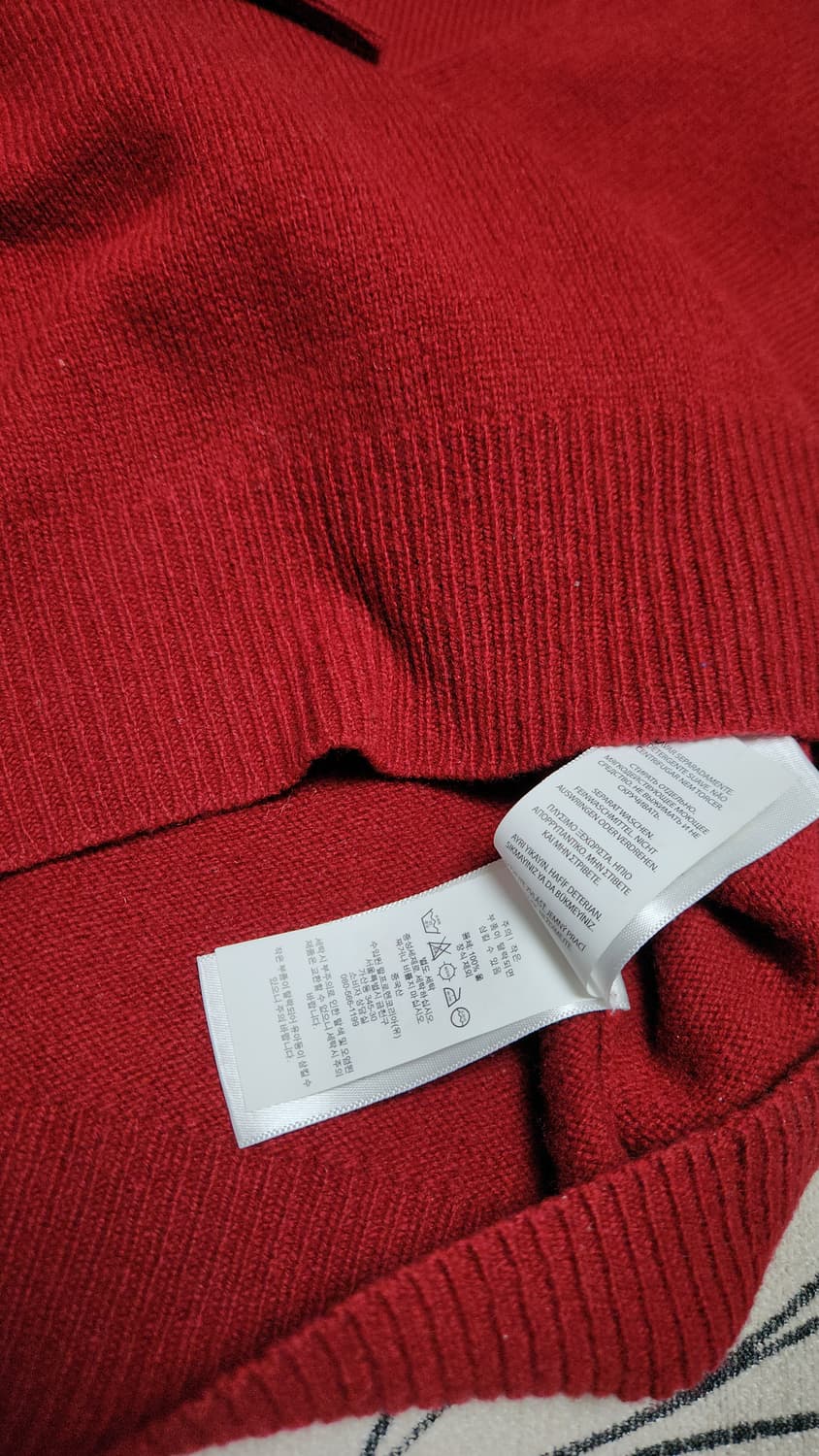 폴로 랄프로렌 신형 메리노울100 레드 컬러 라운드넥 니트 상품이미지4