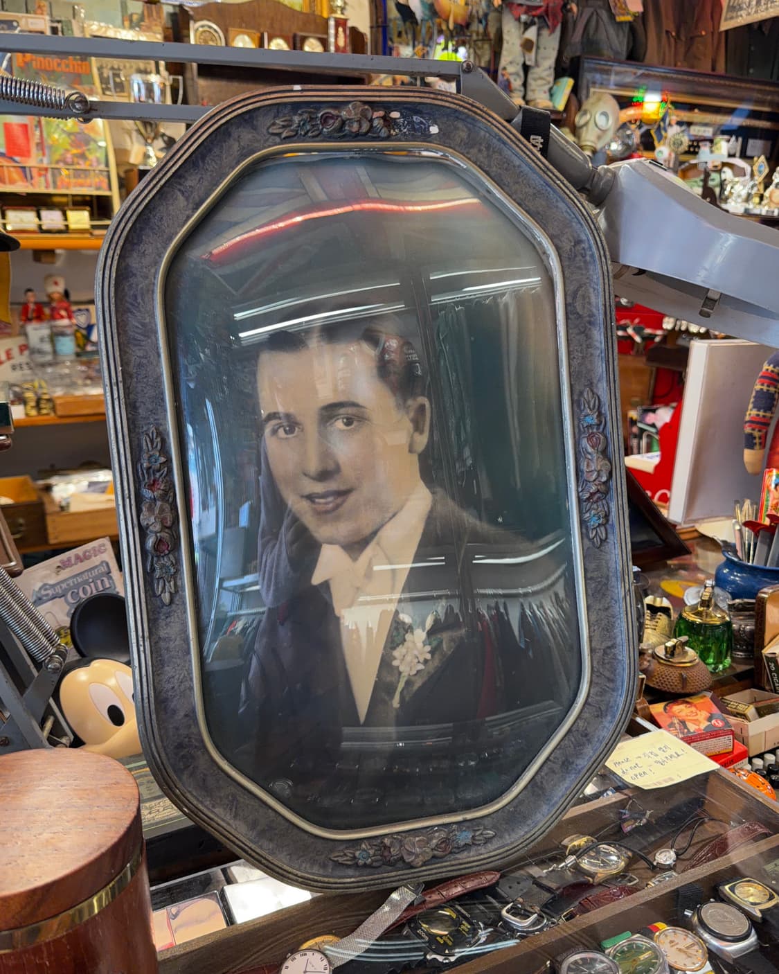 빈티지 소품 1900년 버블 글라스 인물 초상화 상품이미지6