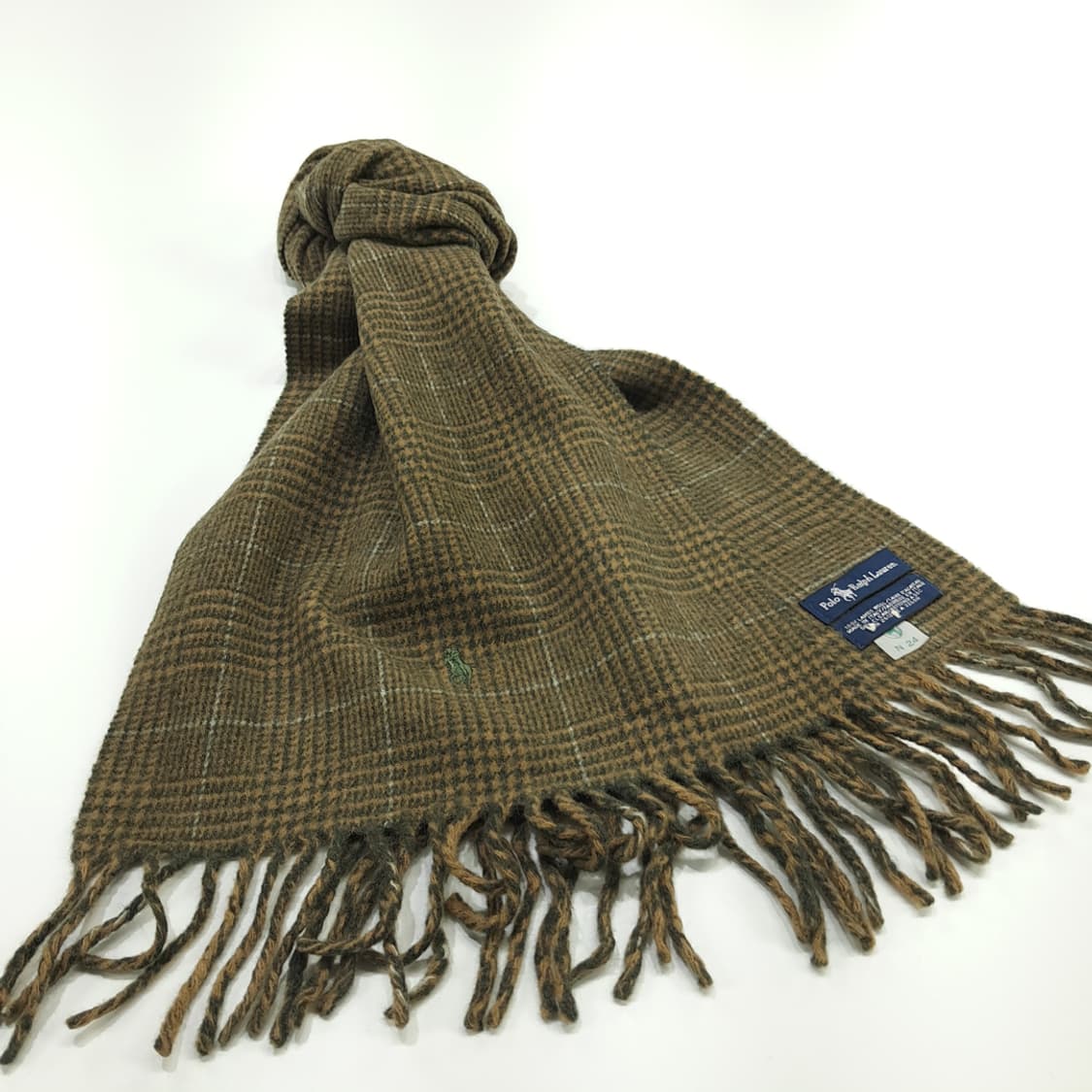 MX178 폴로 랄프로렌 올리브그린 하운드투스 램스울 목도리 머플러 상품이미지2