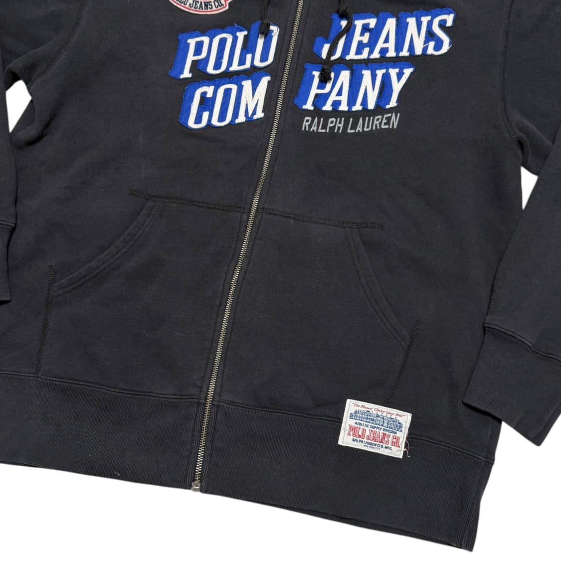 00‘s 폴로 랄프로렌 진스 레터링 기모 후드집업 상품이미지5