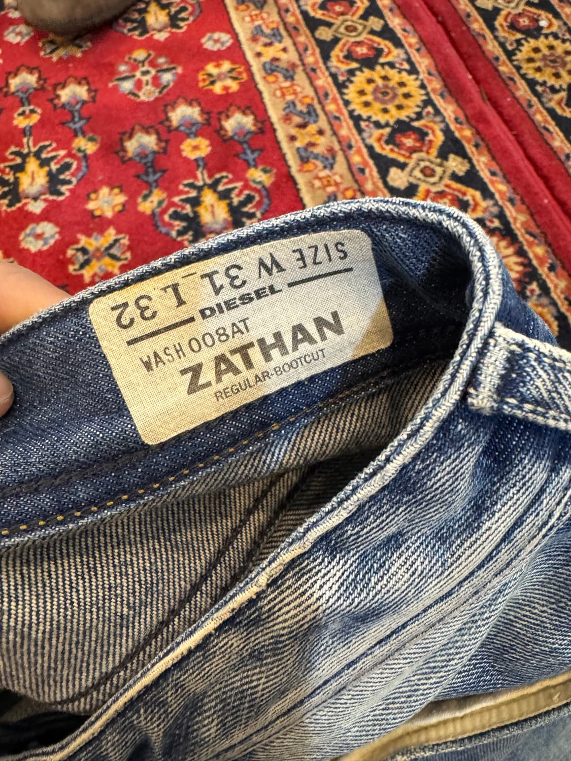 디젤 자탄 워싱 부츠컷 데님 팬츠 31in 상품이미지5