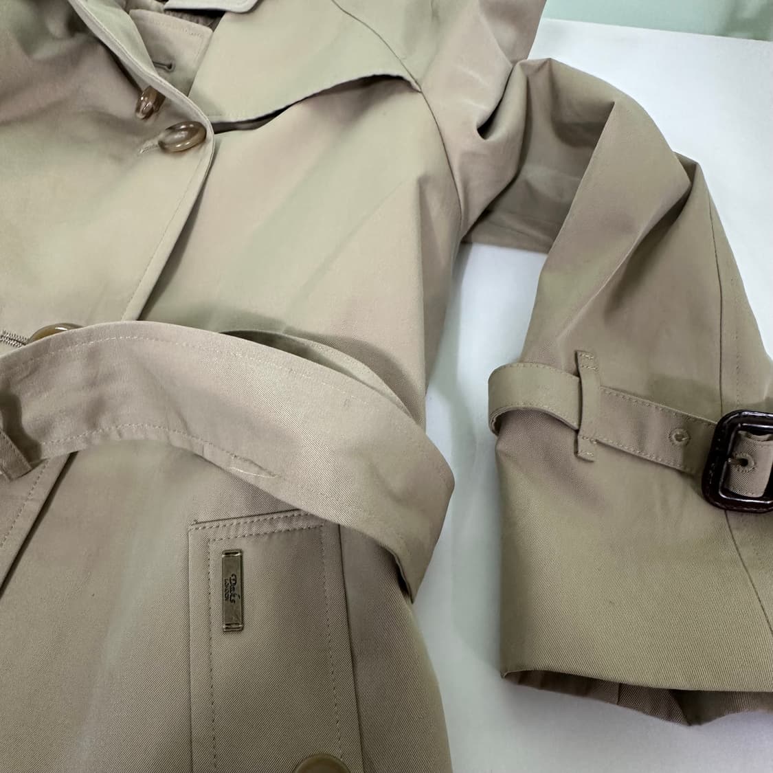 우먼L 닥스우먼 내피탈부착 베이지 더블 트렌치코트 상품이미지5