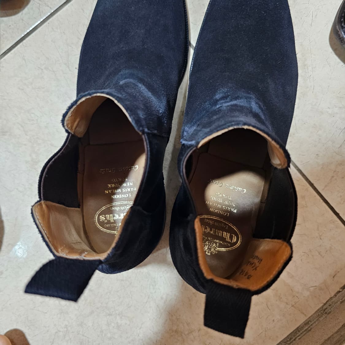 처치스 houston 블랙 스웨이드 첼시부츠 상품이미지2