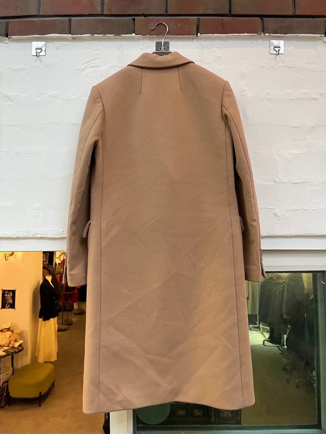 Theory 베이지 울 혼방 더블 코트 P 상품이미지8