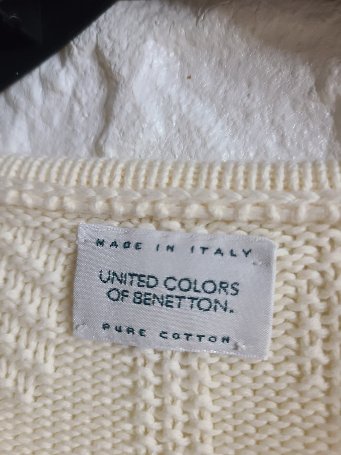 베네통 아이보리 니트 가디건 상품이미지2